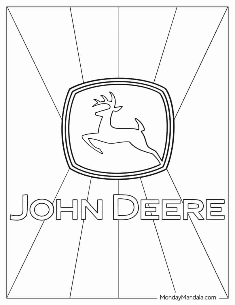 John Deere Logo Coloring Page coloring page