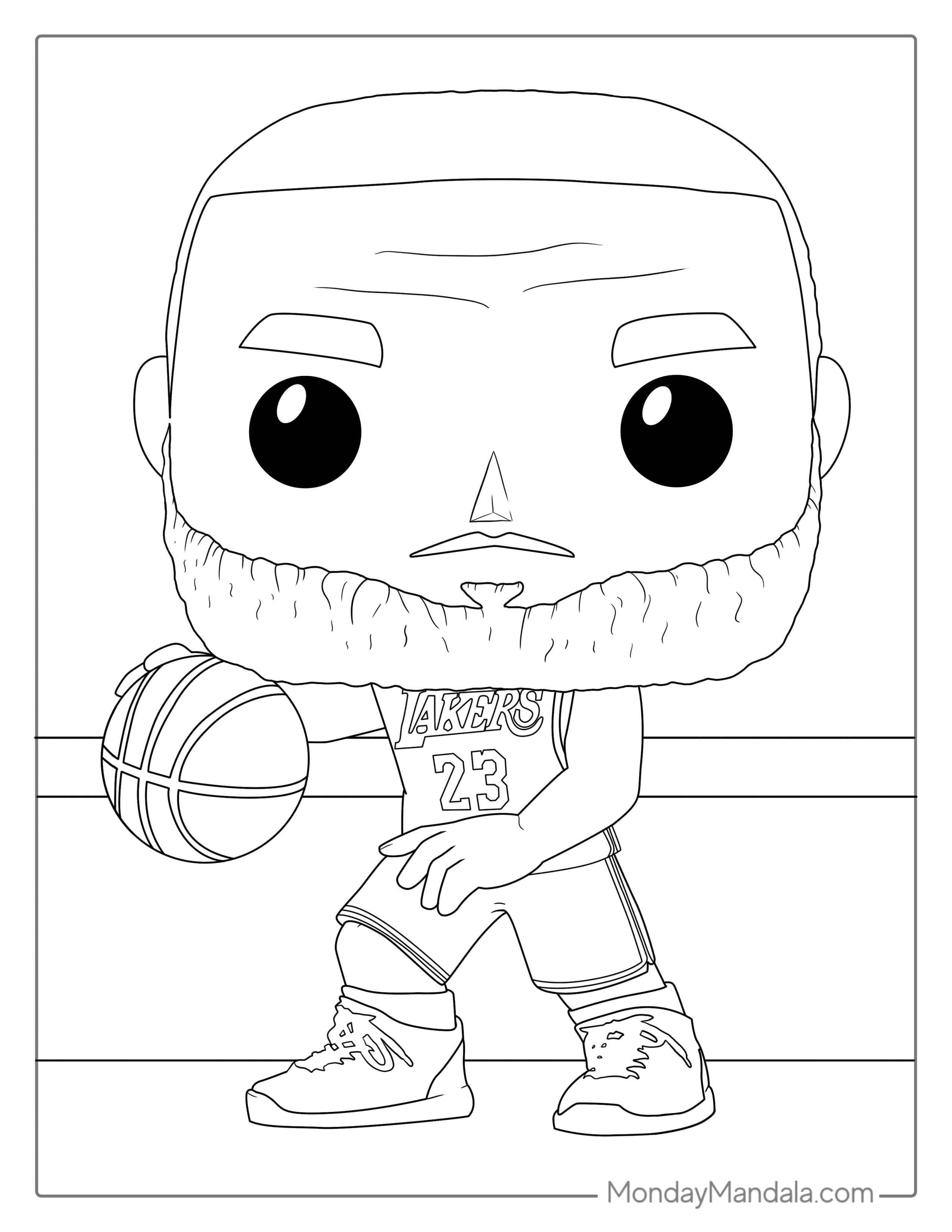Funko Pop LeBron James Coloring In coloring page