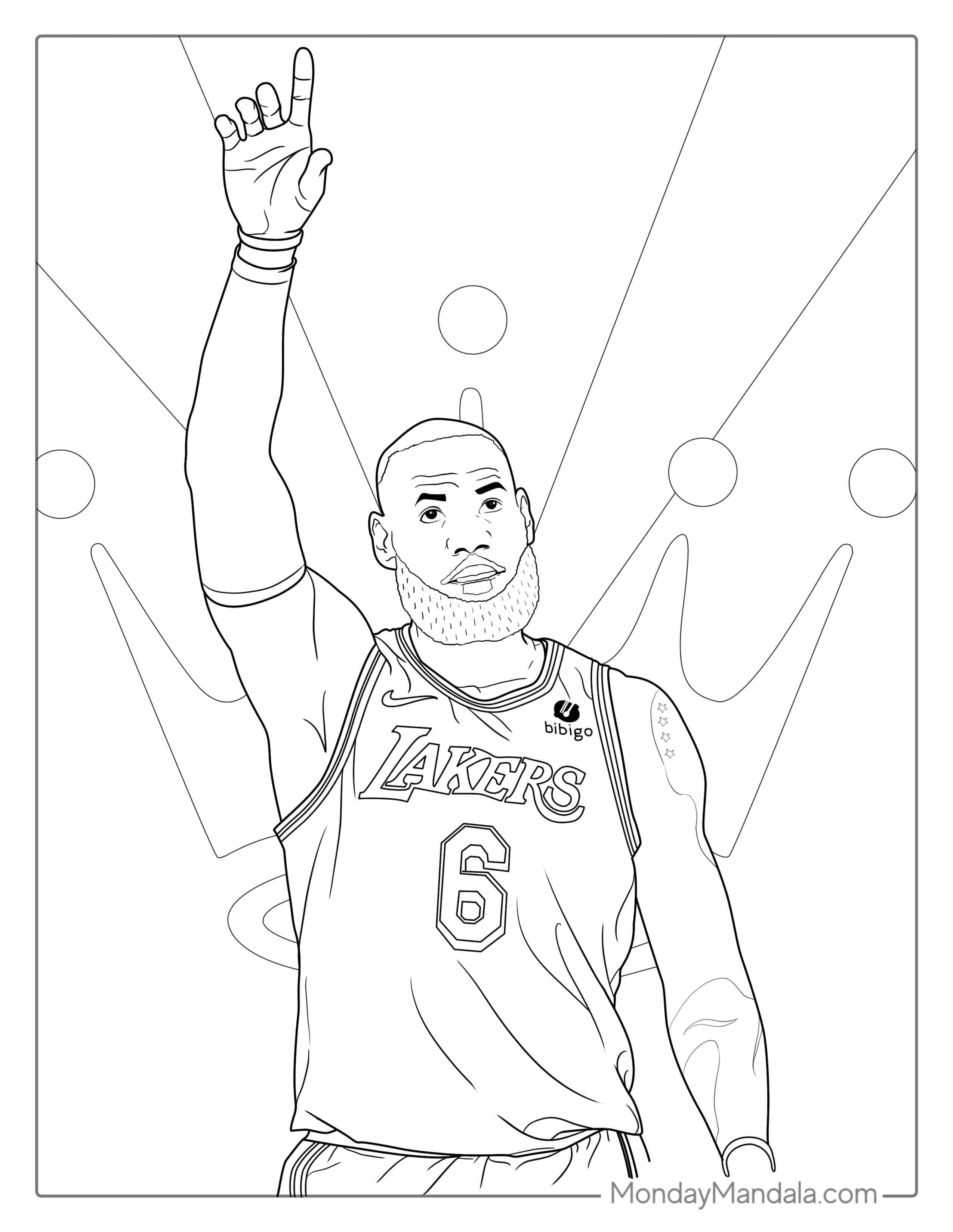 King LeBron James To Color coloring page