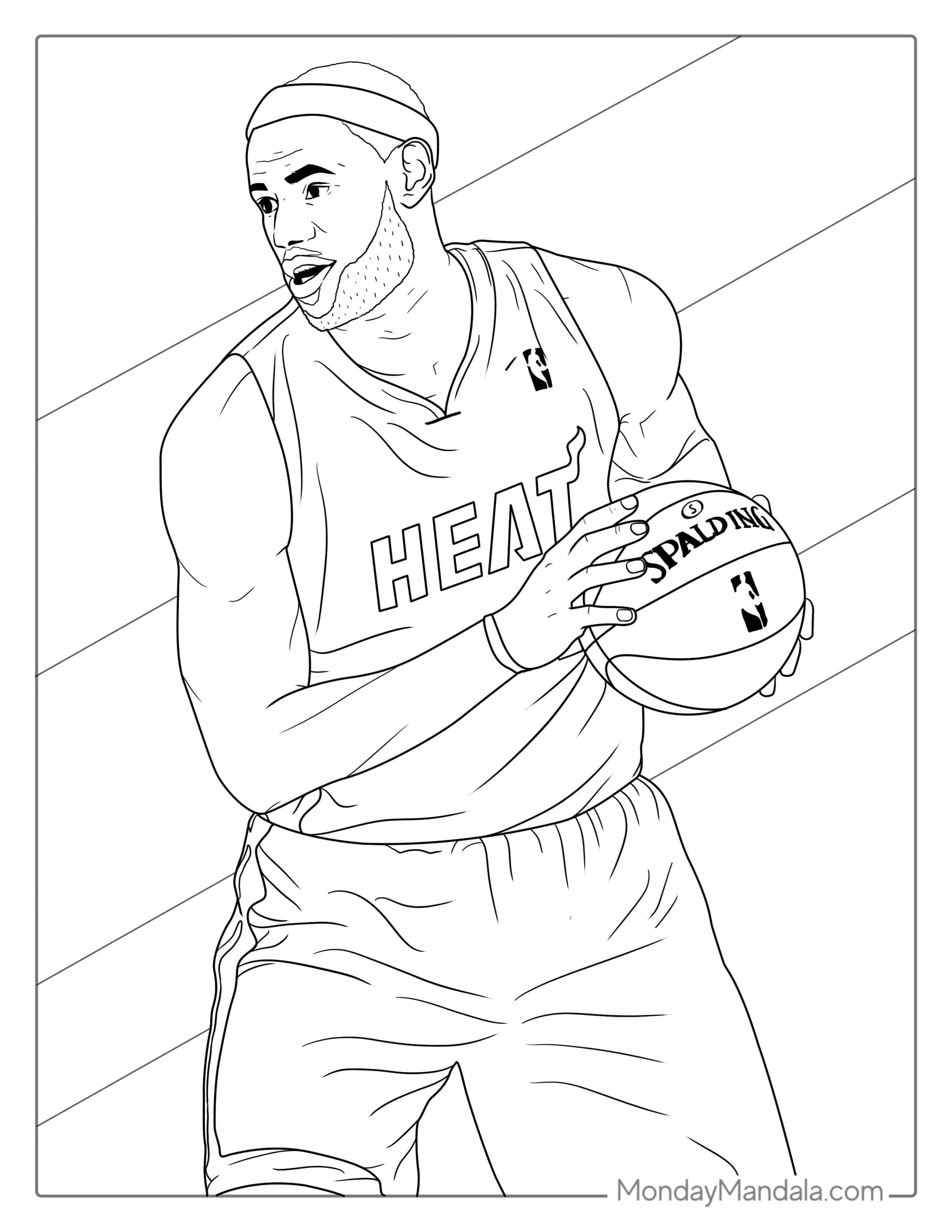 LeBron James Coloring In Pages For Kids coloring page