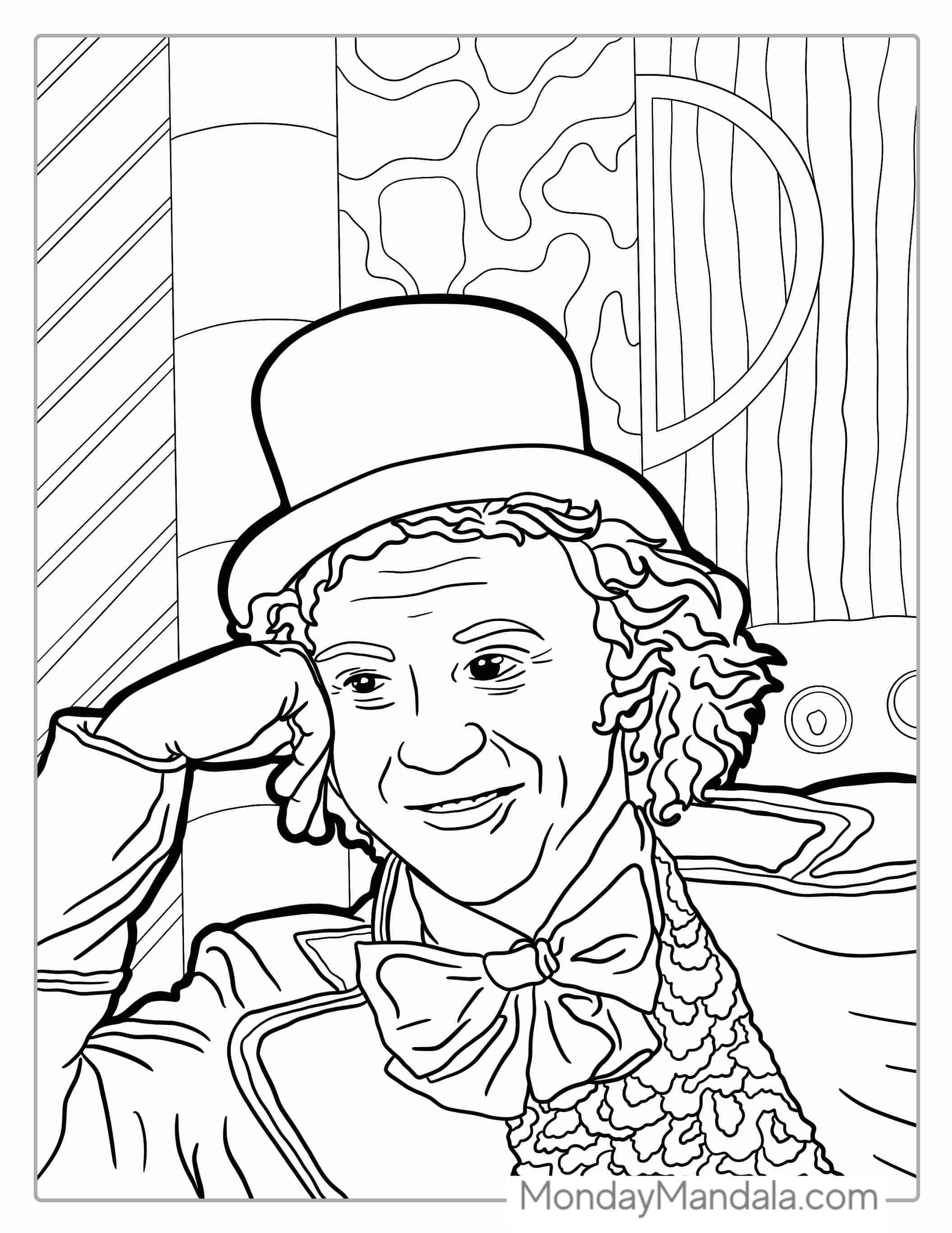 Condescending Wonka Meme Coloring Page coloring page
