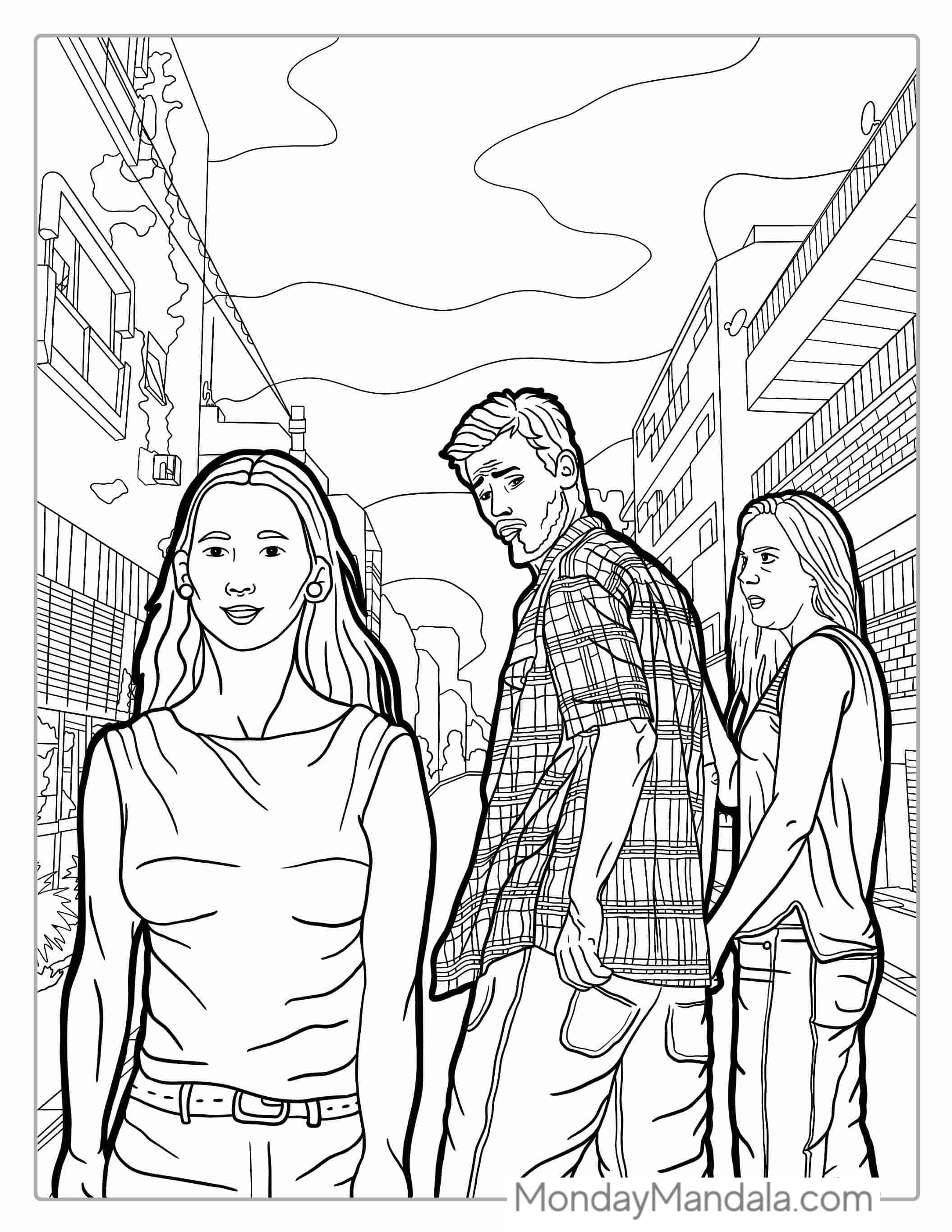 Distracted Boyfriend Meme Coloring Page coloring page