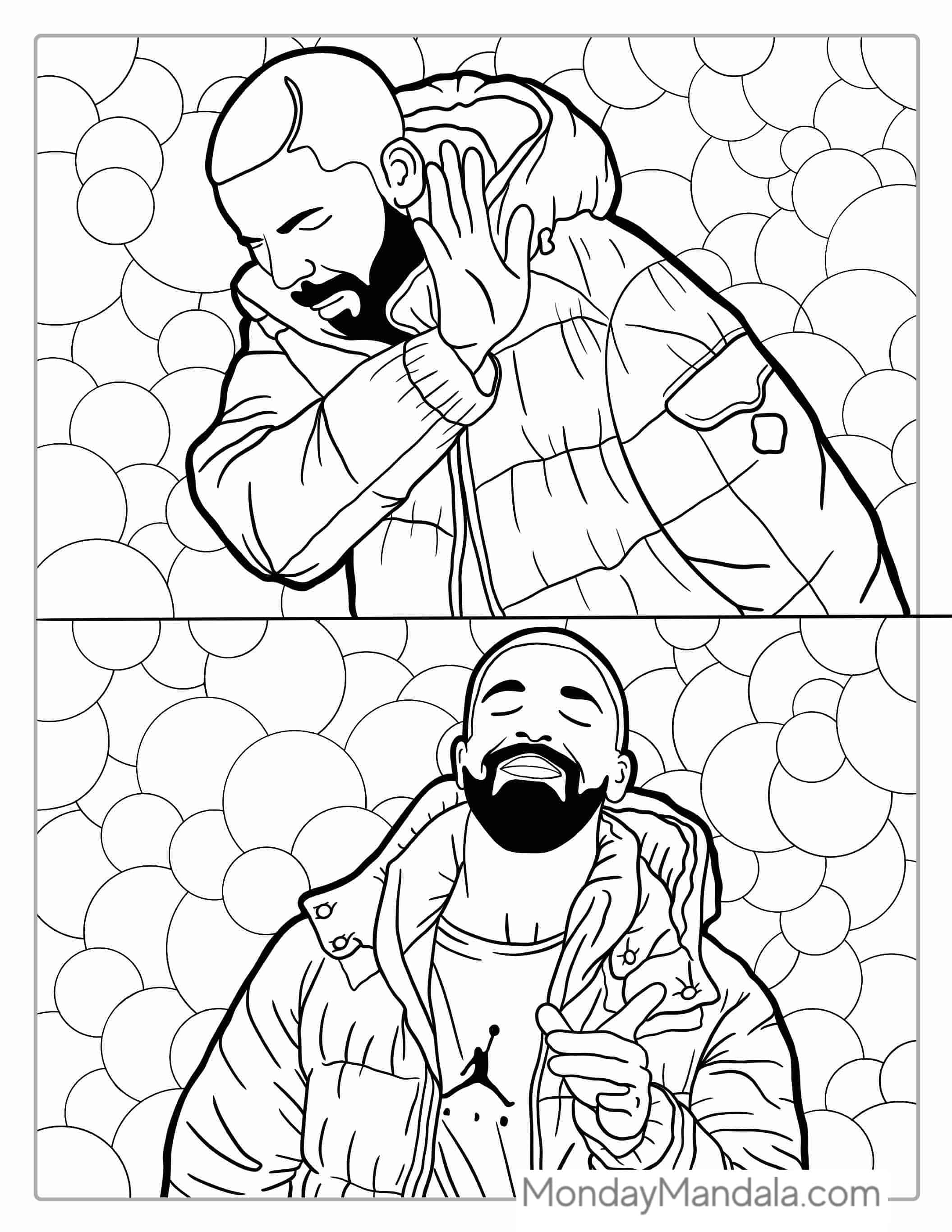 Drake Meme Coloring Page coloring page