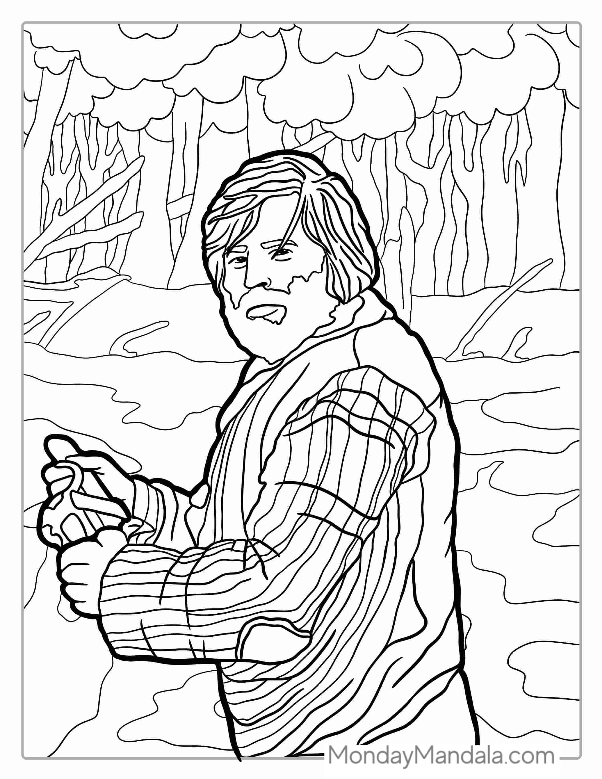 Jeremiah Johnson Nod of Approval Meme Coloring Page coloring page