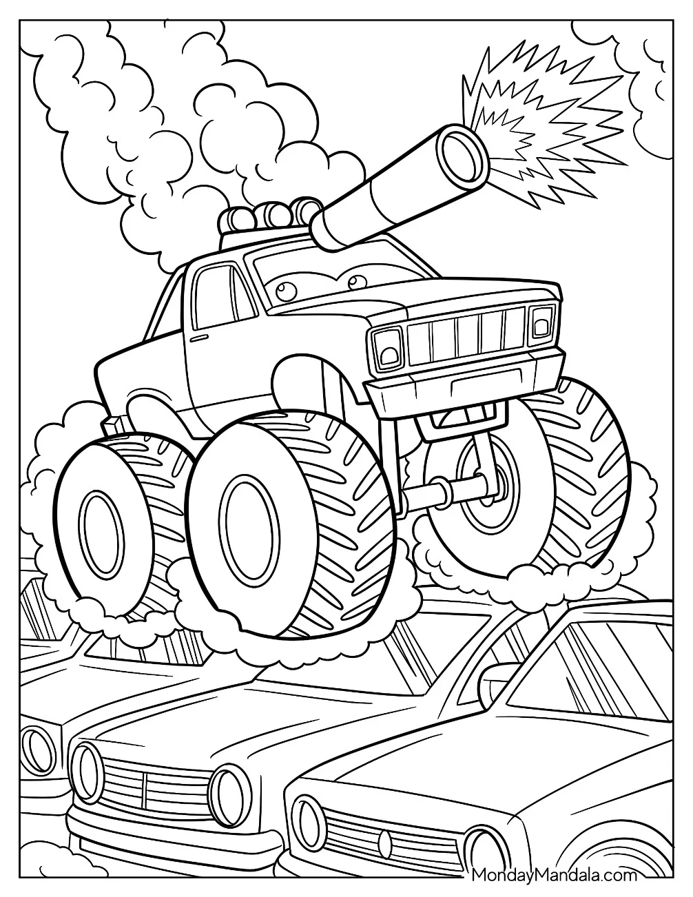 Disney Cars Ivy Monster Truck Coloring Page coloring page