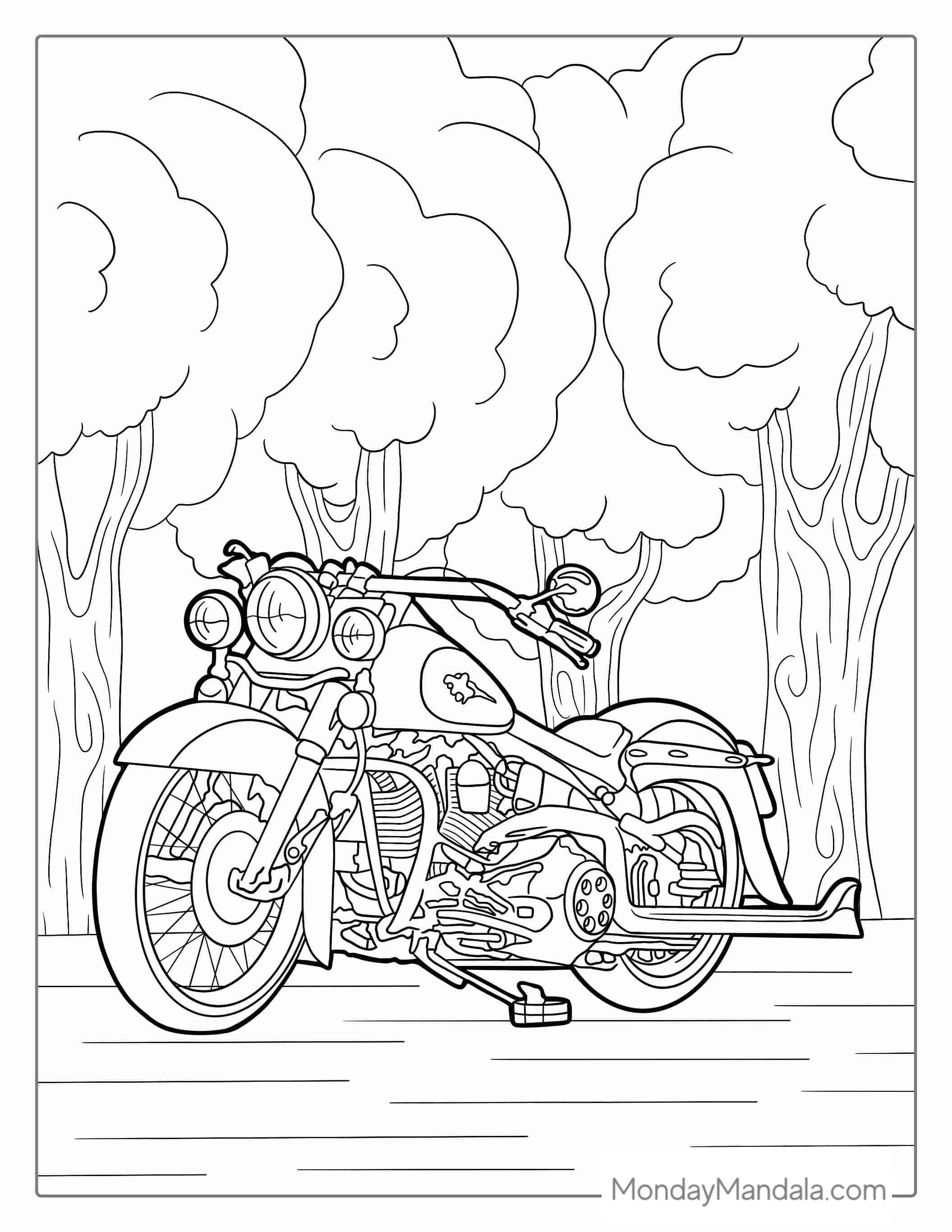 Indian Motorcycle Coloring Sheet coloring page