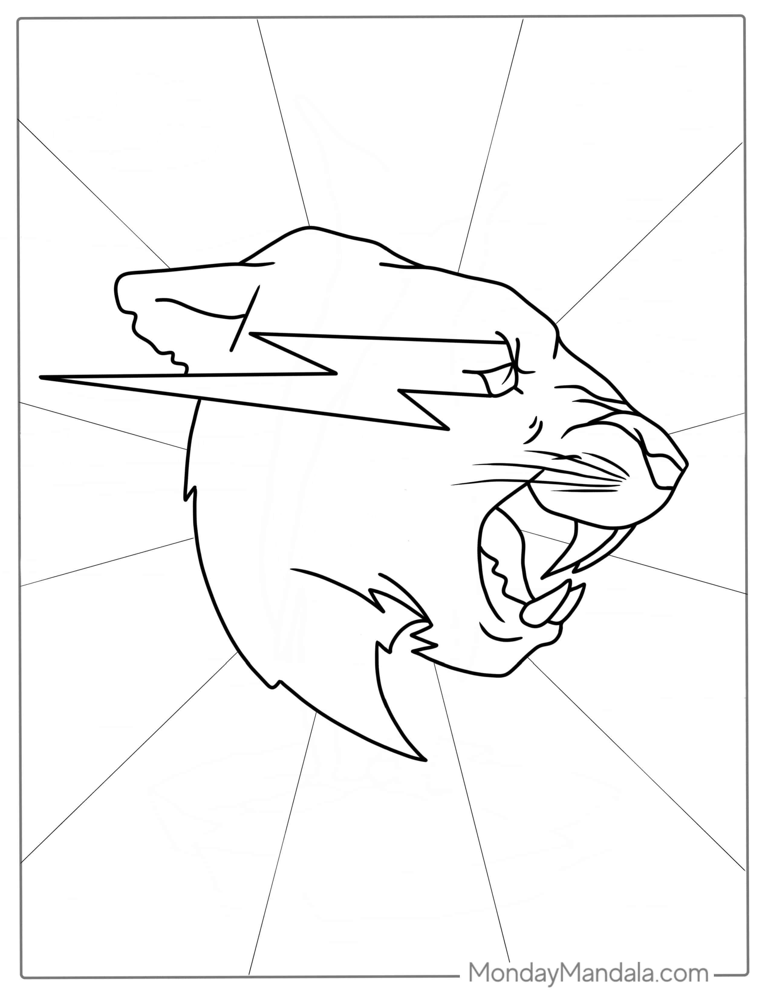 Simple Outline Of Mr Beast Logo To Color coloring page