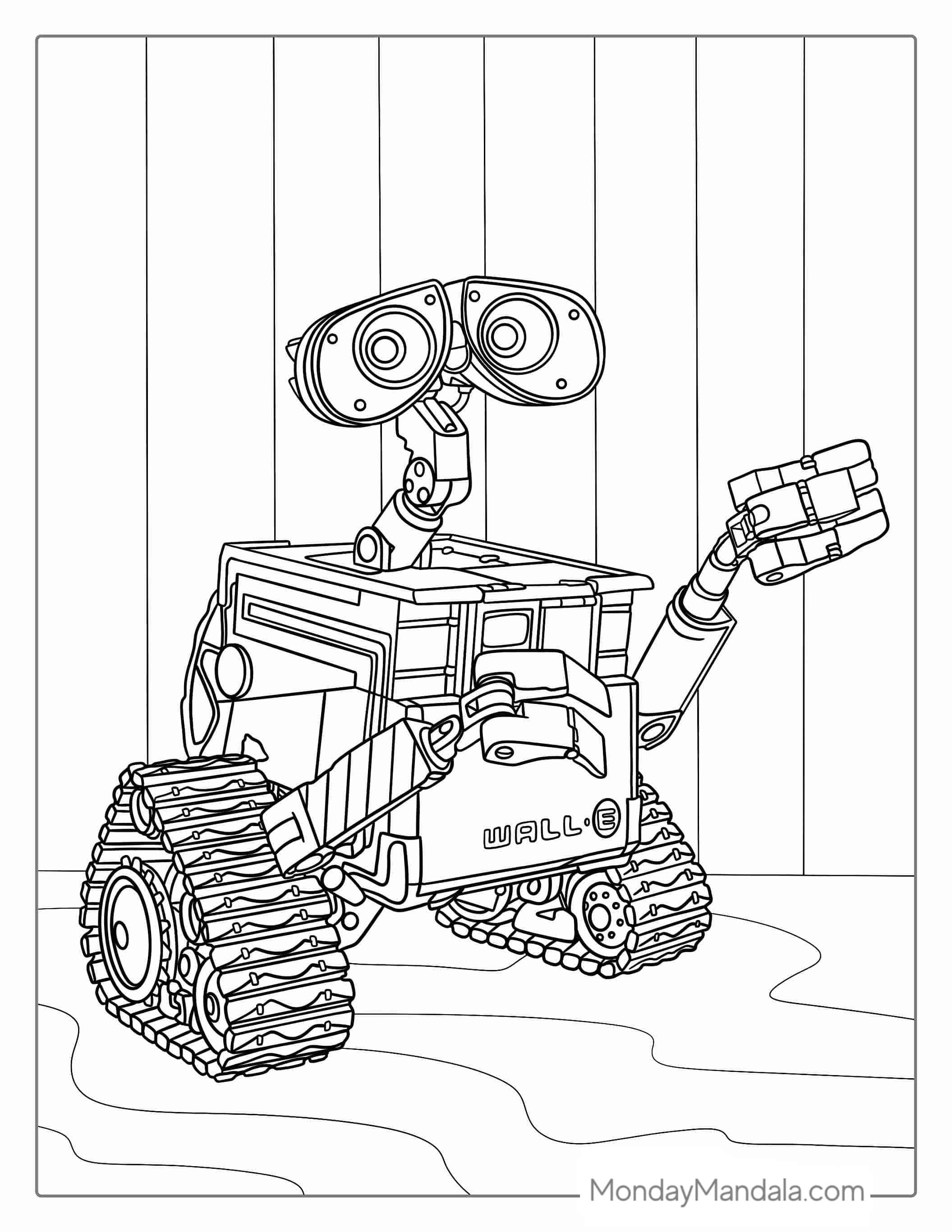 Coloring Page Of Wall-E Robot coloring page