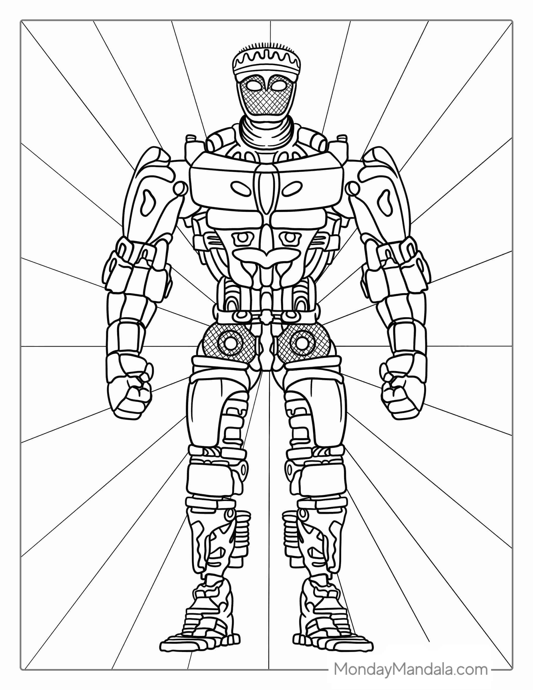 Real Steel Robot Coloring Page For Kids coloring page