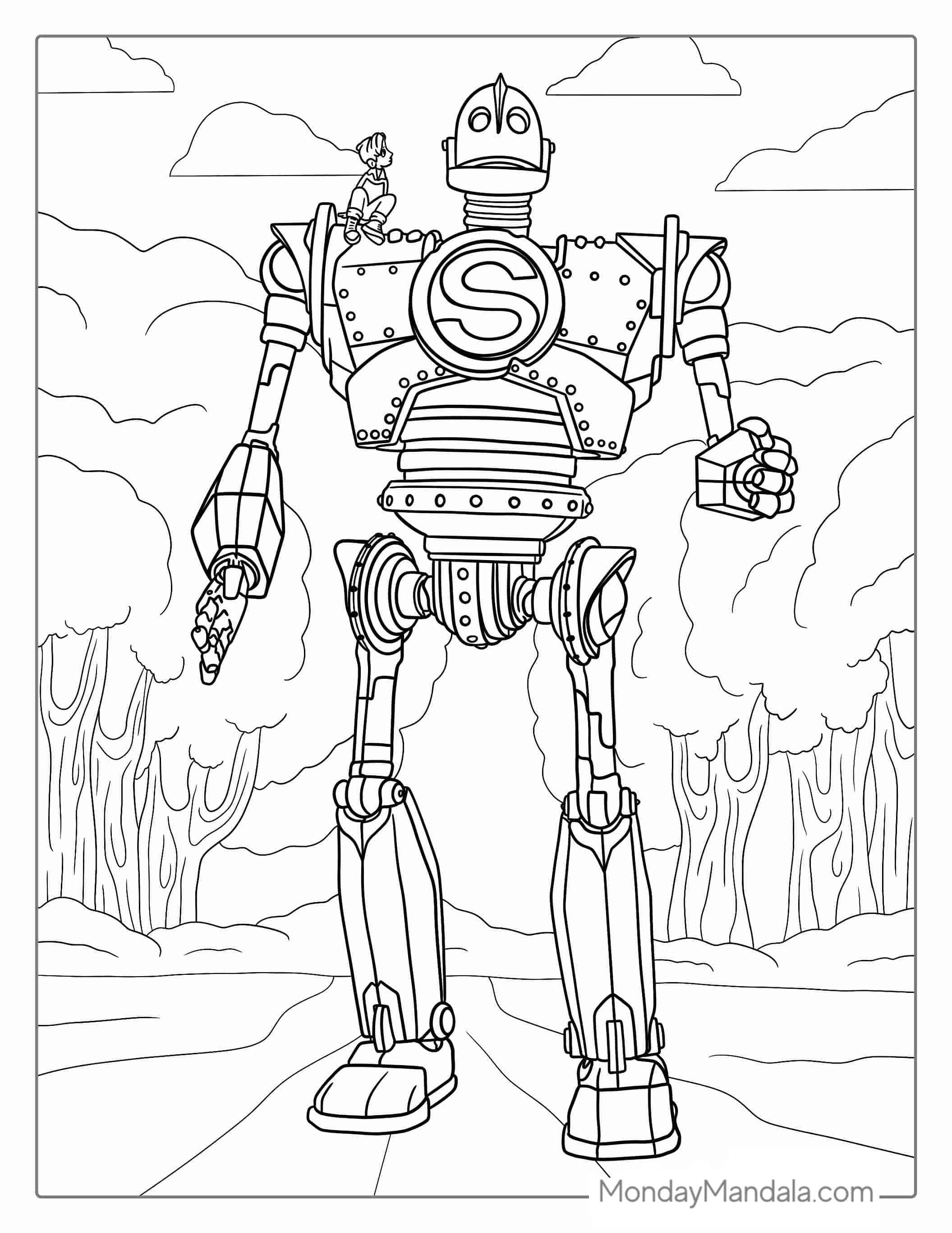 The Iron Giant Robot Coloring Page coloring page
