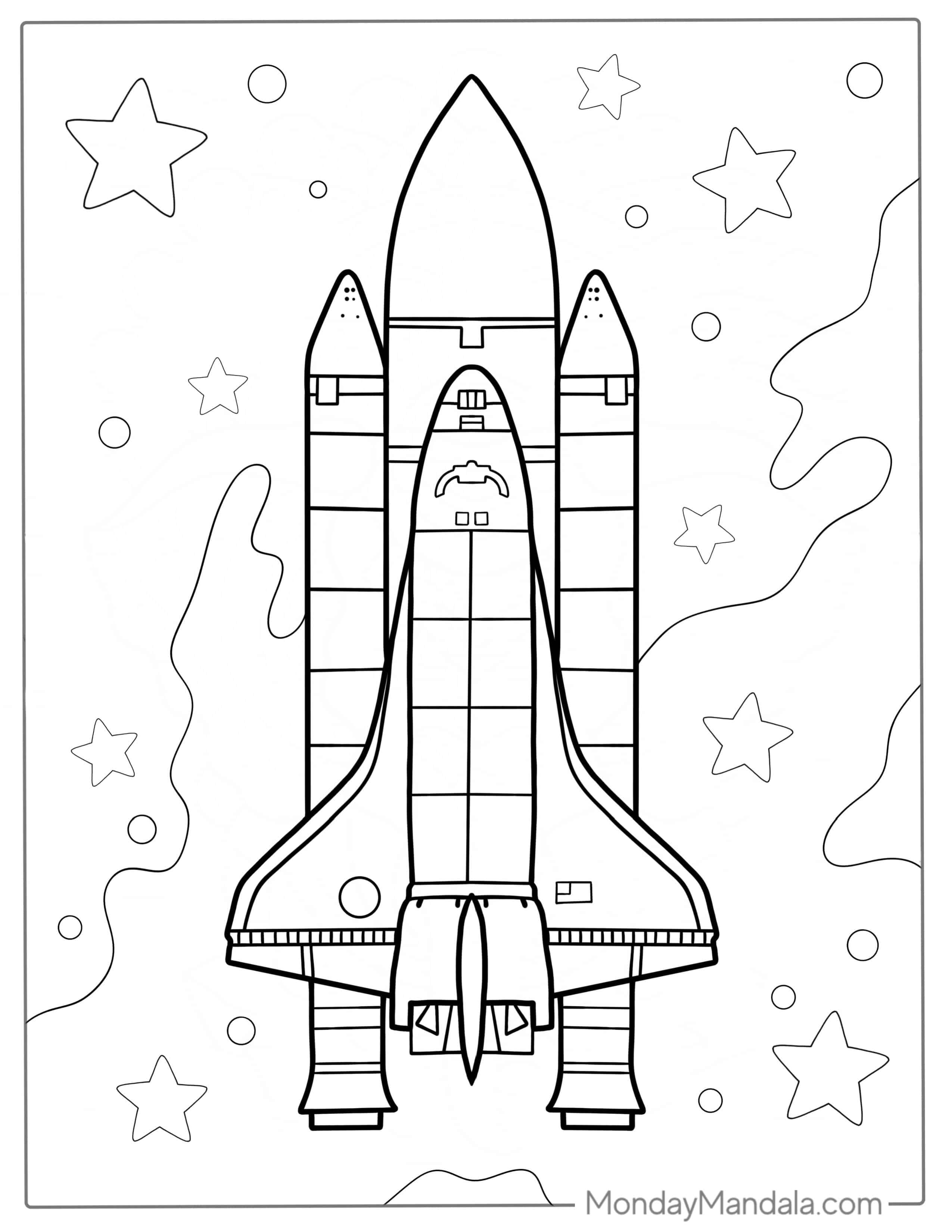 NASA Space Shuttle Discovery Coloring Page coloring page
