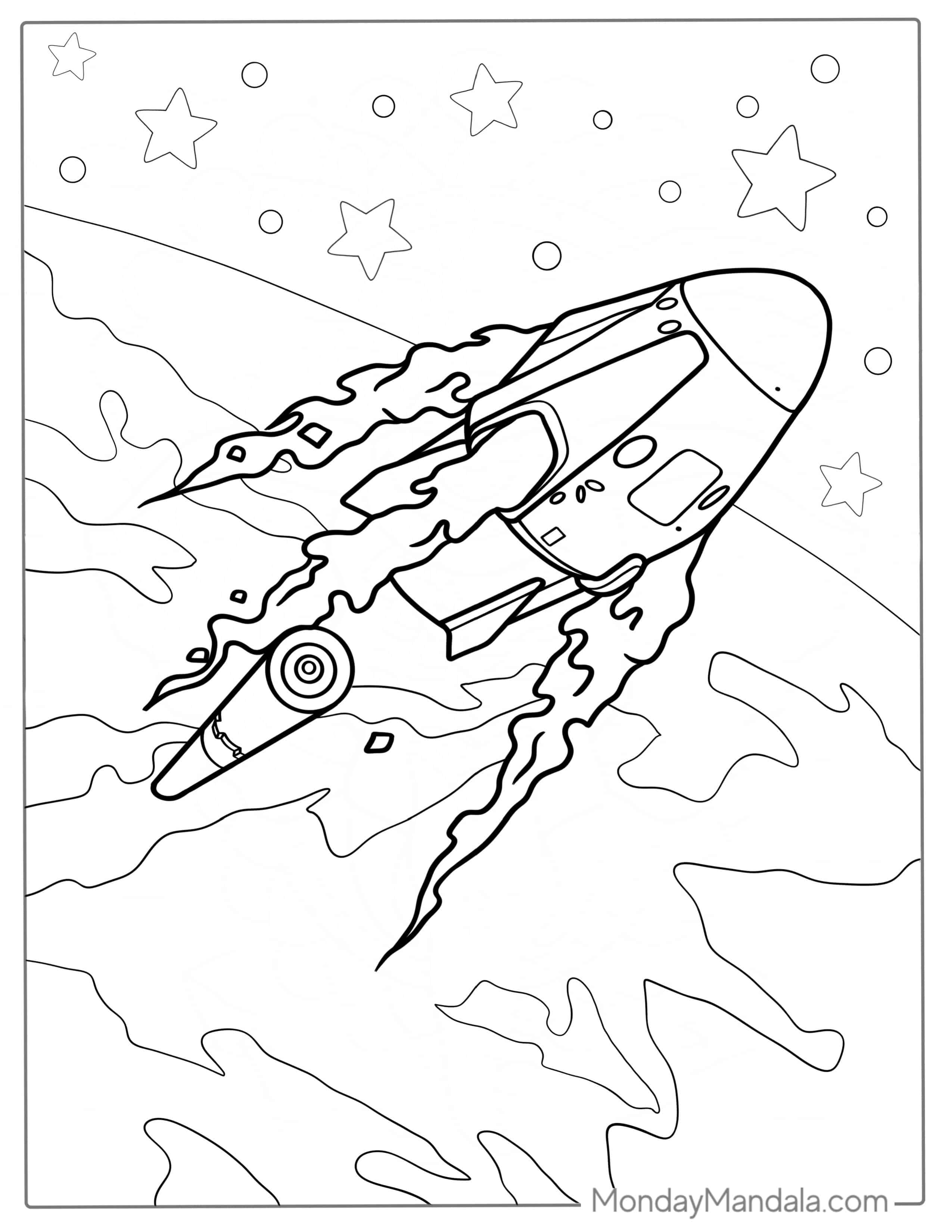 SpaceX Dragon Capsule Coloring Page coloring page — printable line art