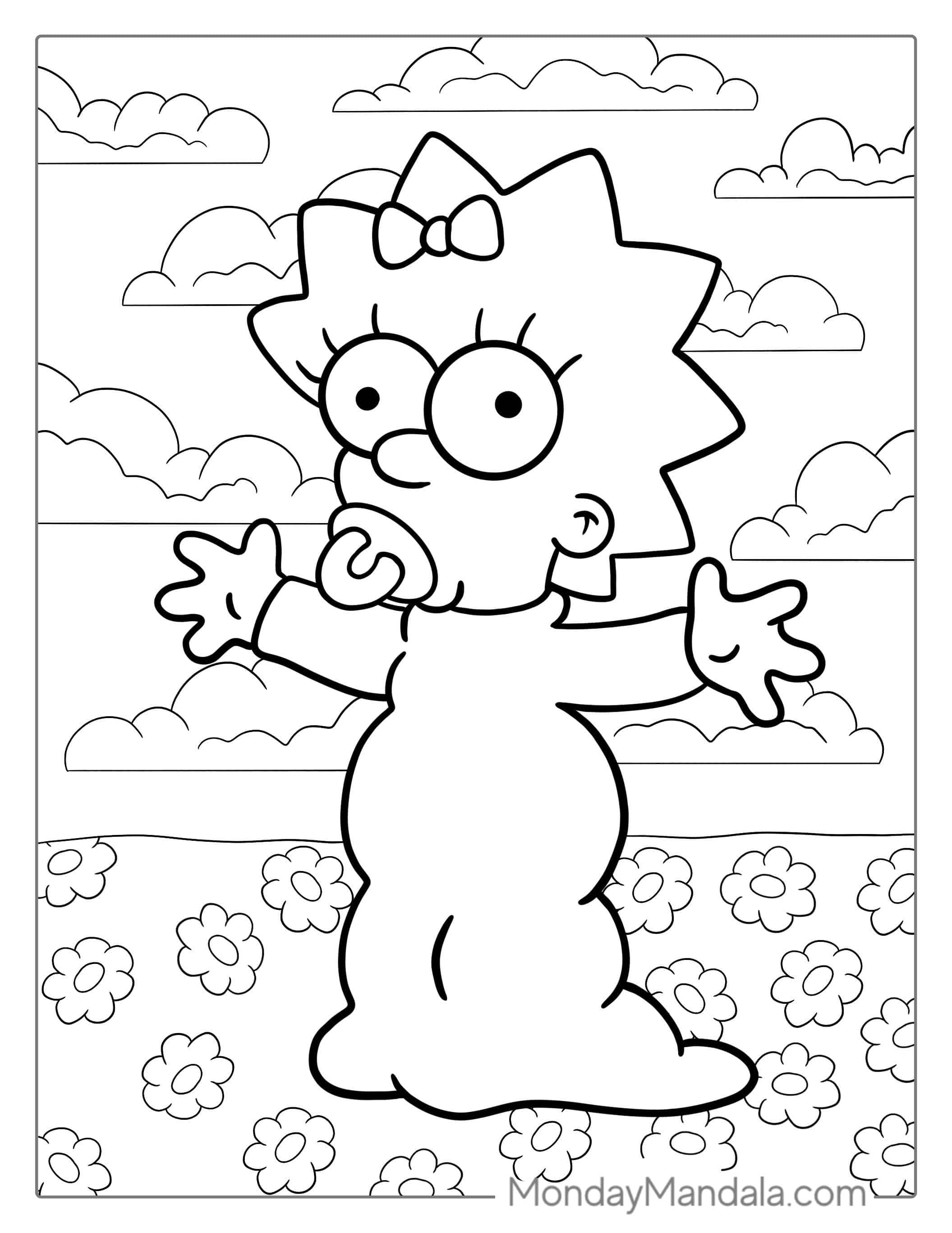 Maggie Simpson Coloring Sheet coloring page