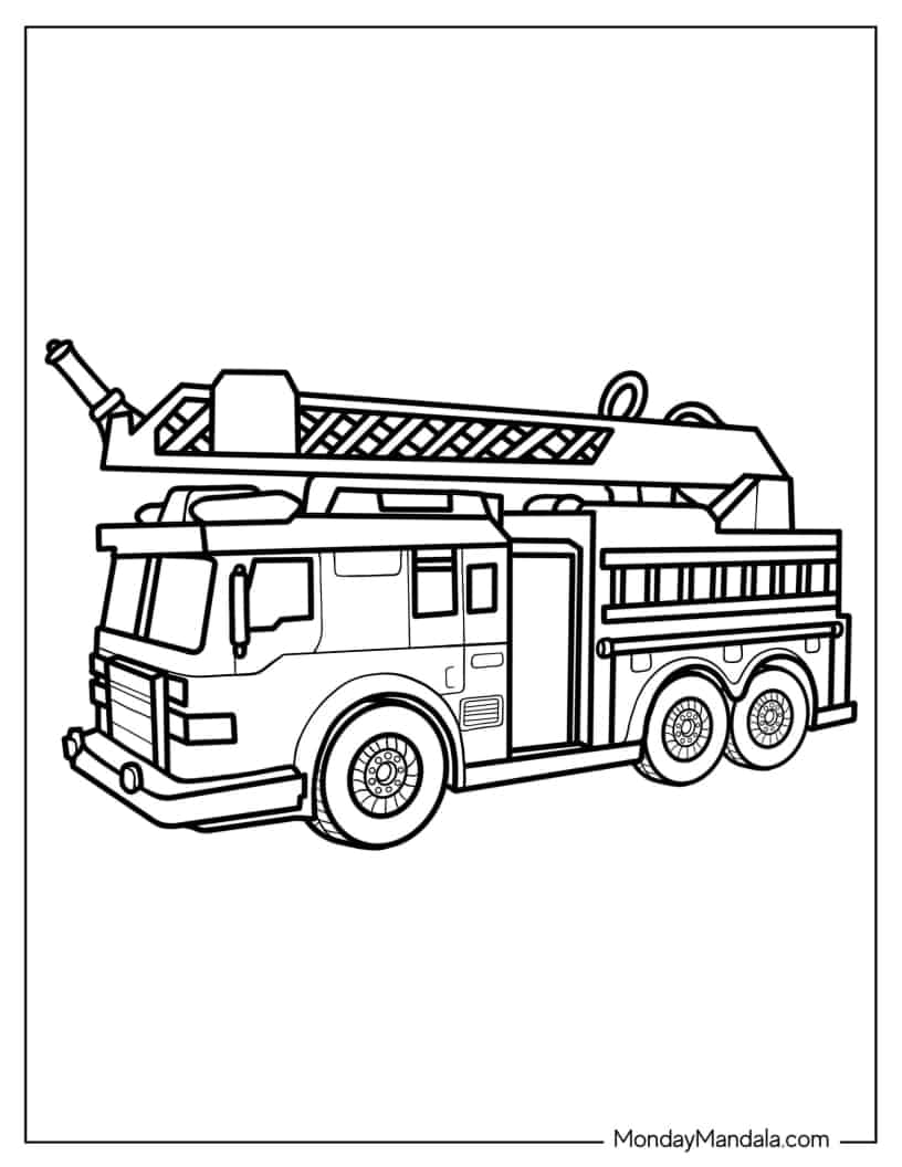Fire Truck Coloring Page coloring page