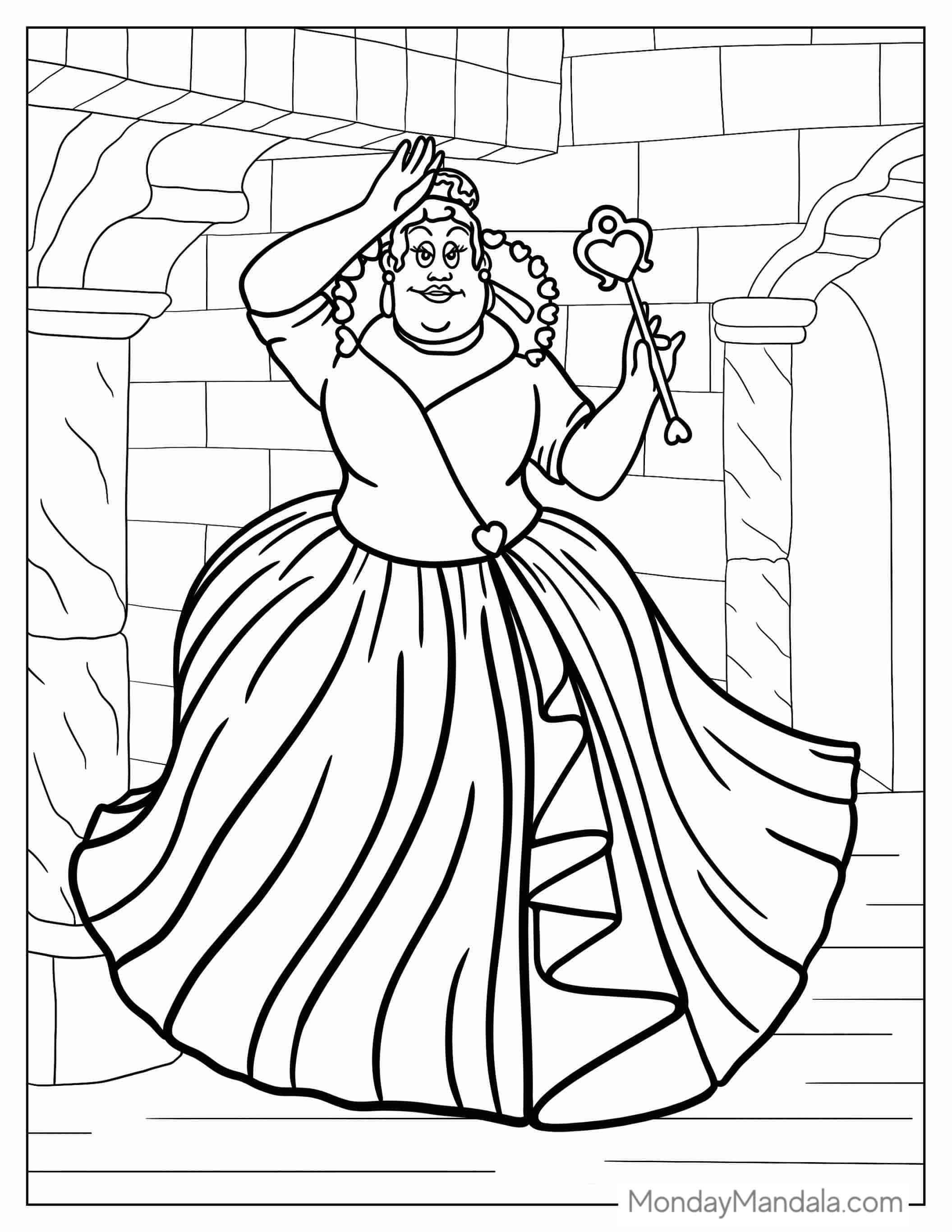 Coloring Page Of The Red Queen coloring page