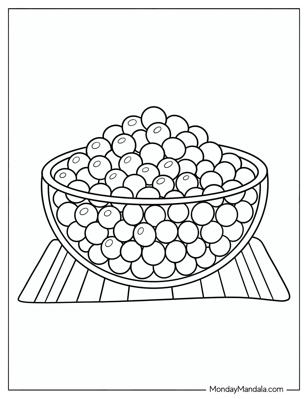 Boba in a Glass Bowl Coloring Page coloring page