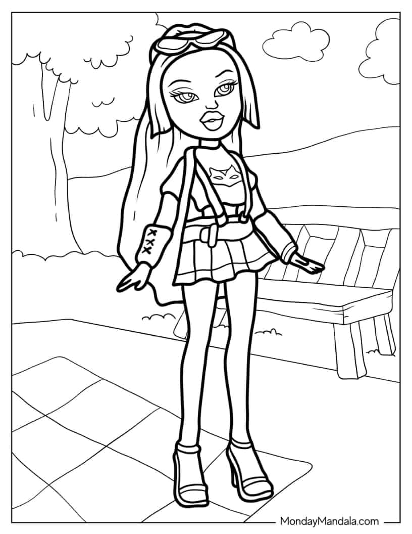 Bratz Jade In The Park coloring page