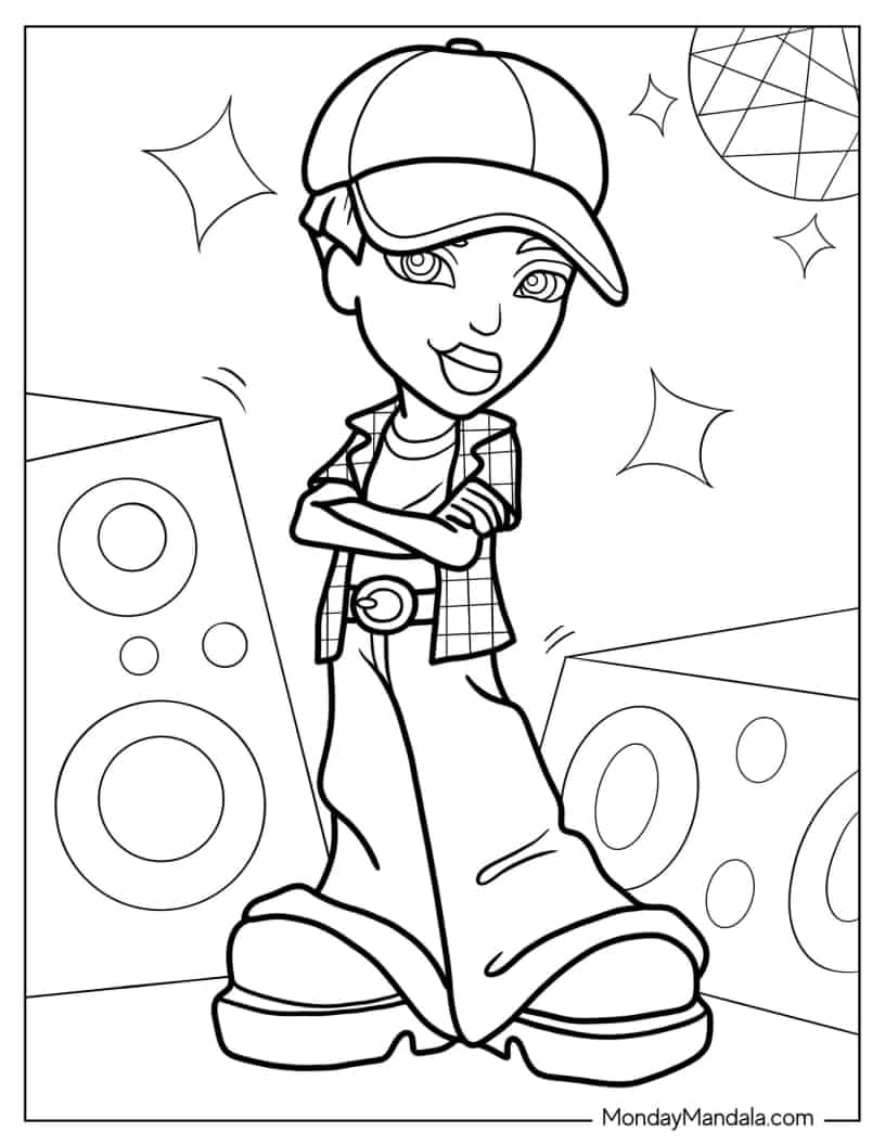 Coloring Page Of Bryce In Disco Club coloring page
