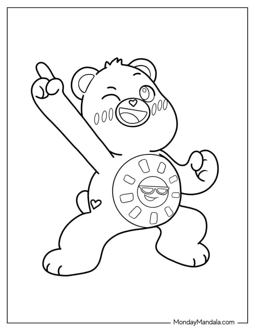 Funshine Bear Cheering coloring page