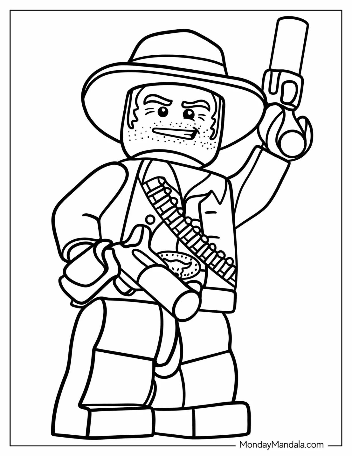 Lego Cowboy Coloring Page coloring page