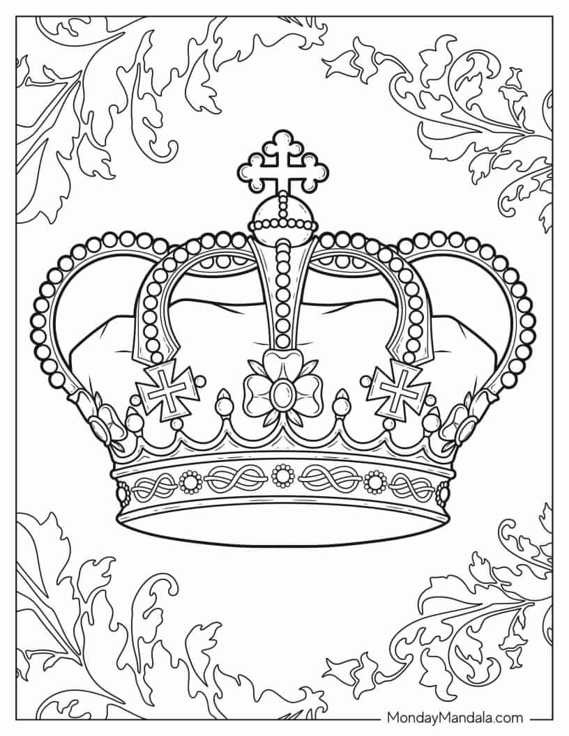 Crown Jewels Of The United Kingdom coloring page