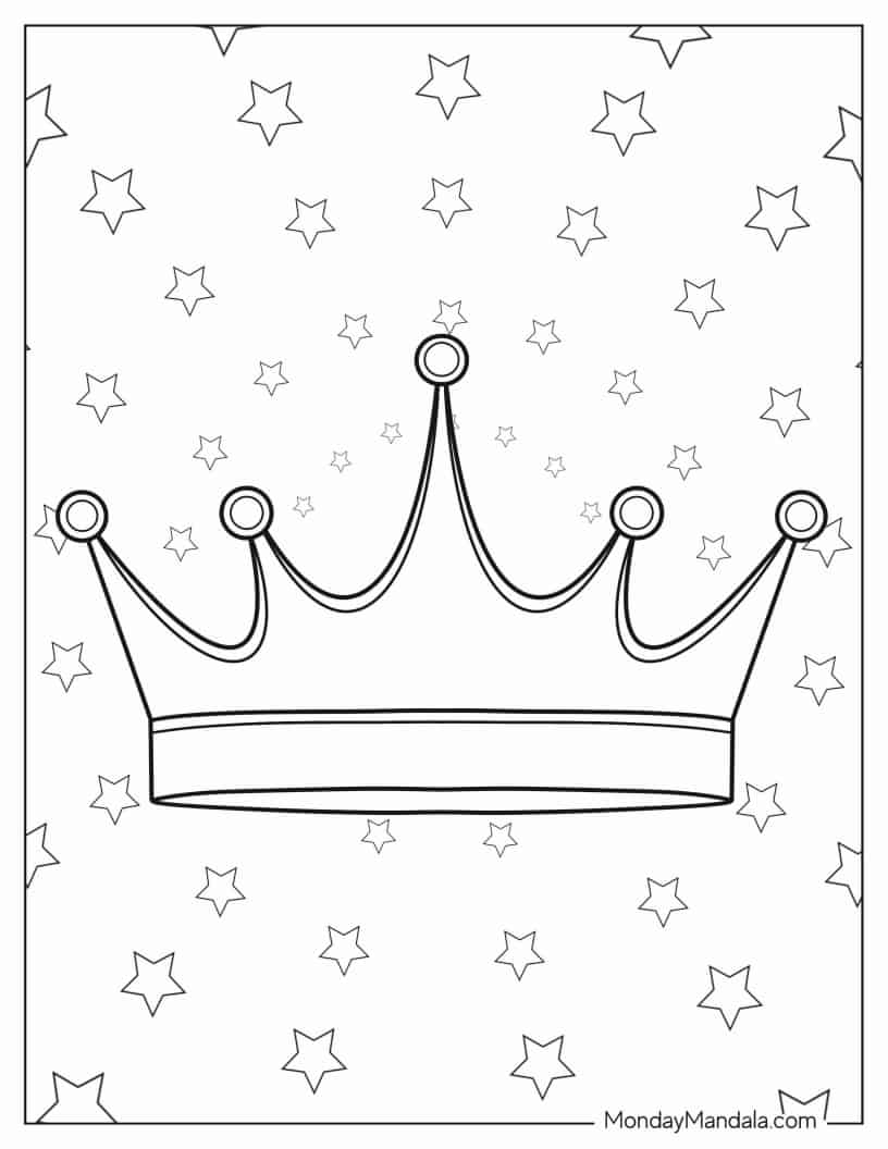 Eastern Crown Coloring In For Preschoolers coloring page