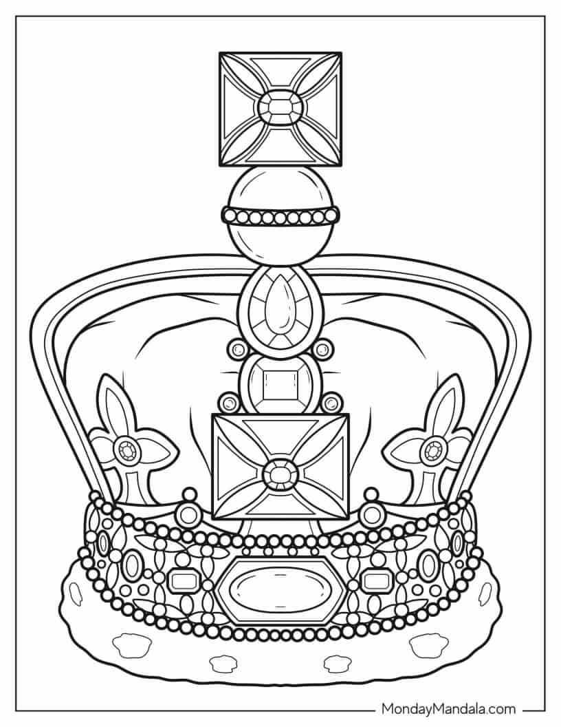 St Edward_s Sapphire coloring page — printable line art