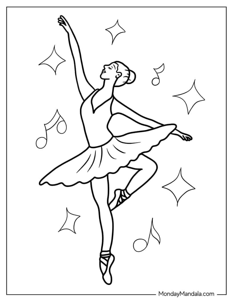 Prima Ballerina Coloring In coloring page