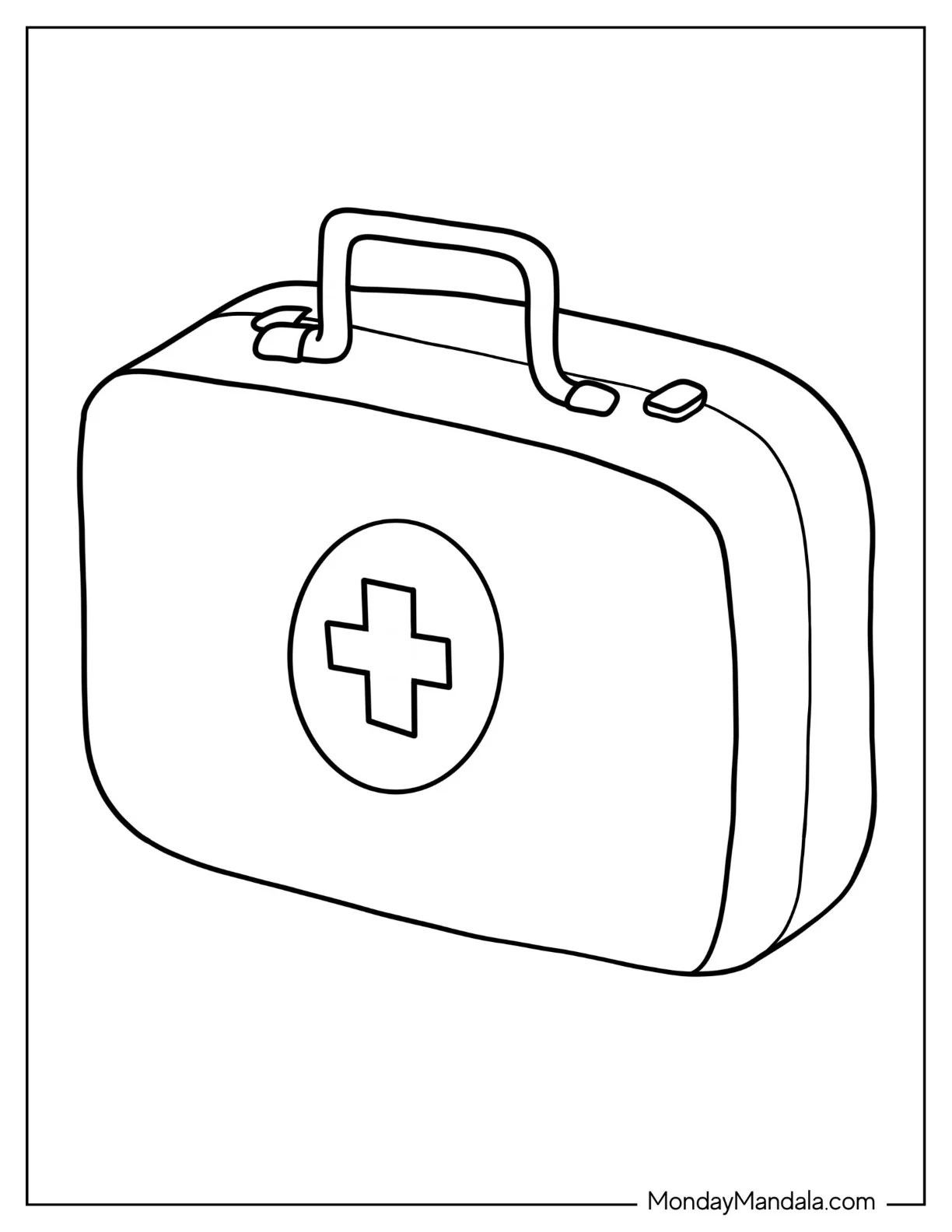 Doctor & Nurse Coloring Page Of a Doctors Bag coloring page