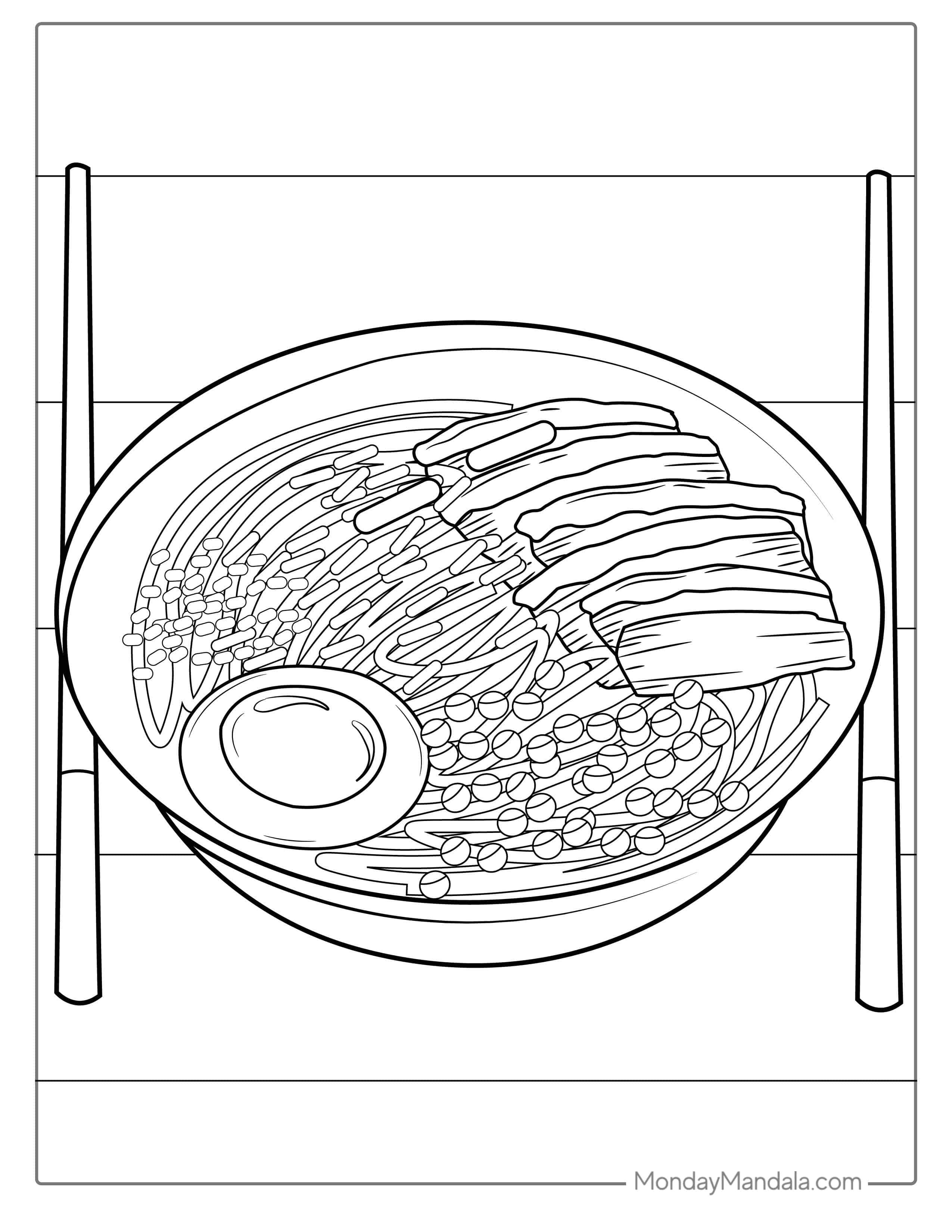 Ramen Coloring Page coloring page
