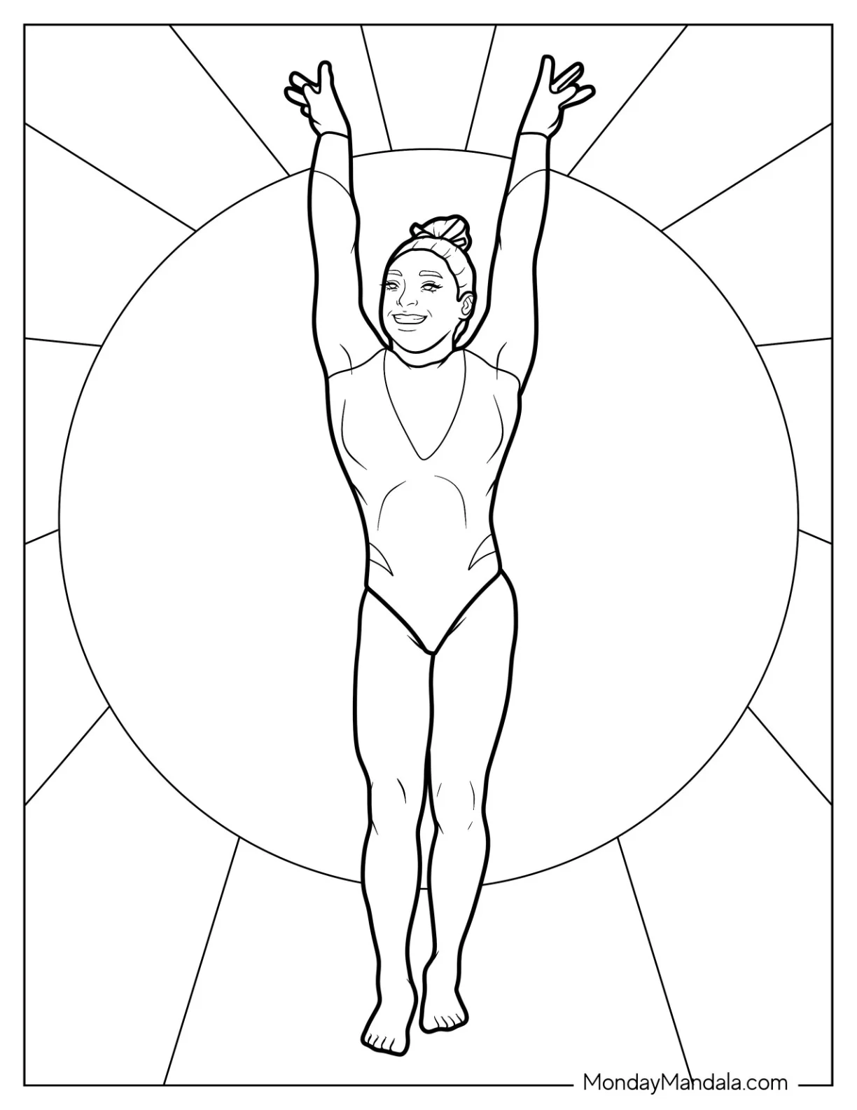 Gymnastics Coloring Page Of Simone Biles coloring page