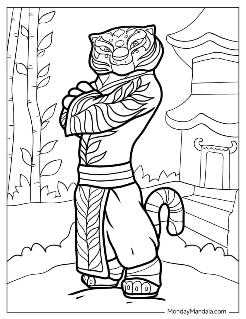 Coloring Sheet Of Tigress coloring page