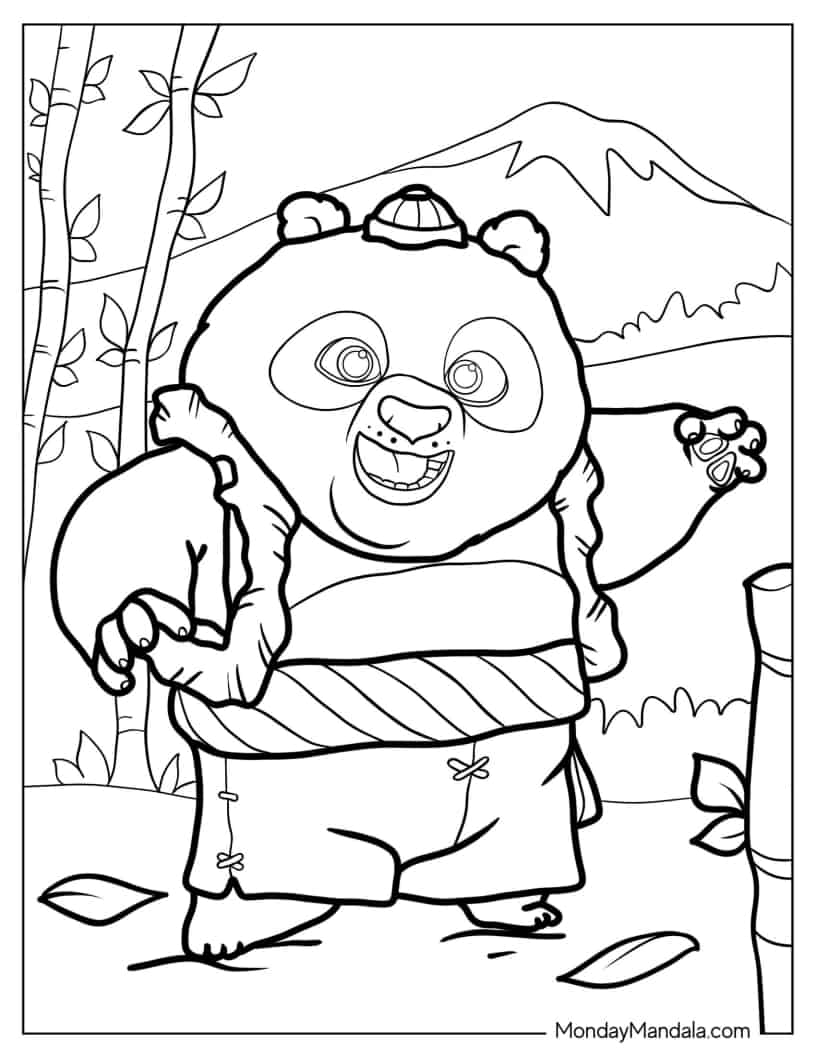 Cute Baby Po Coloring In For Kids coloring page