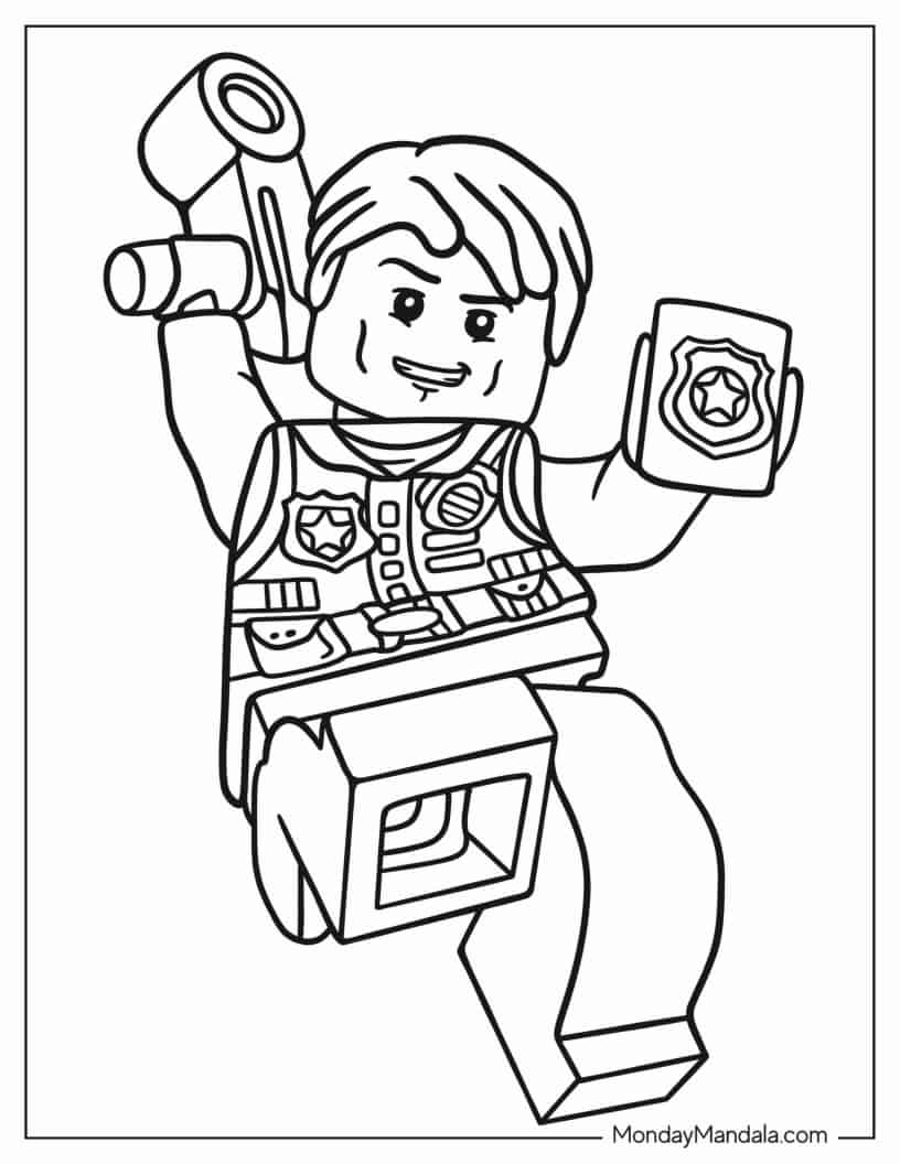 Chase McCain From Lego City Undercover coloring page — printable line art