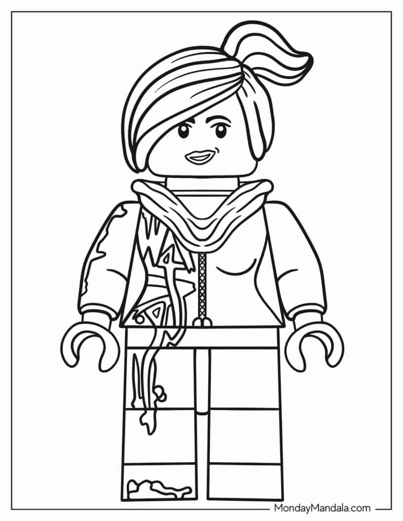 Easy Outline Of Lucy Wyldstyle To Color coloring page