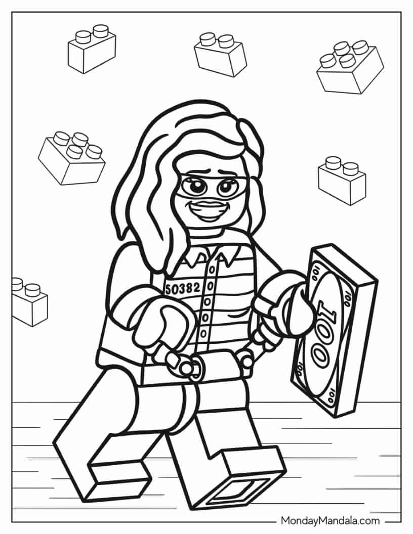 Lego Female Thief coloring page