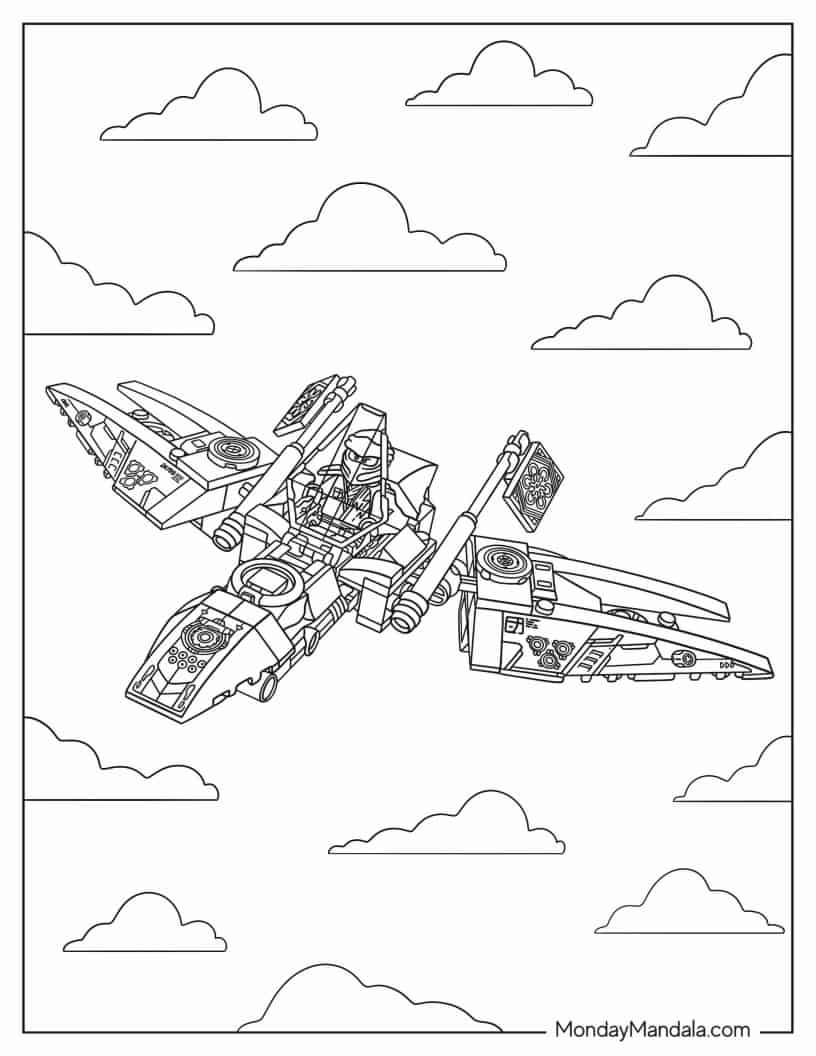 Lego Ninjago Ninja Ultra Combo Mech coloring page