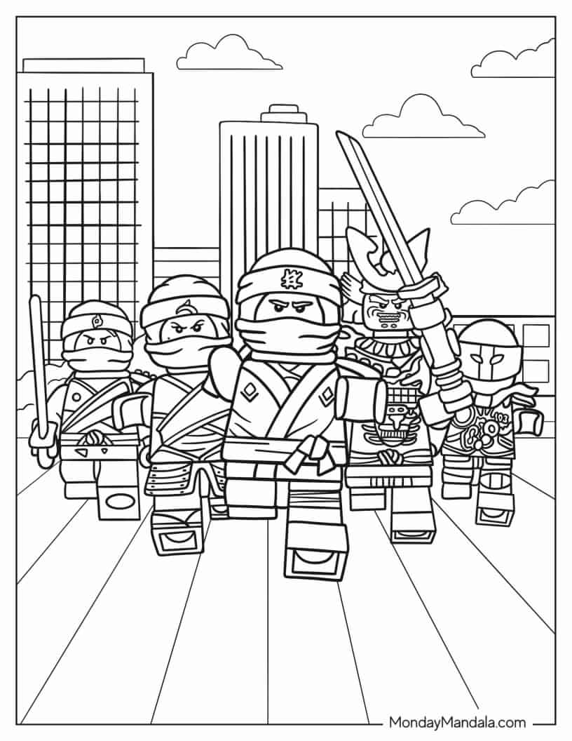 Lego Ninjago Ready To Fight coloring page