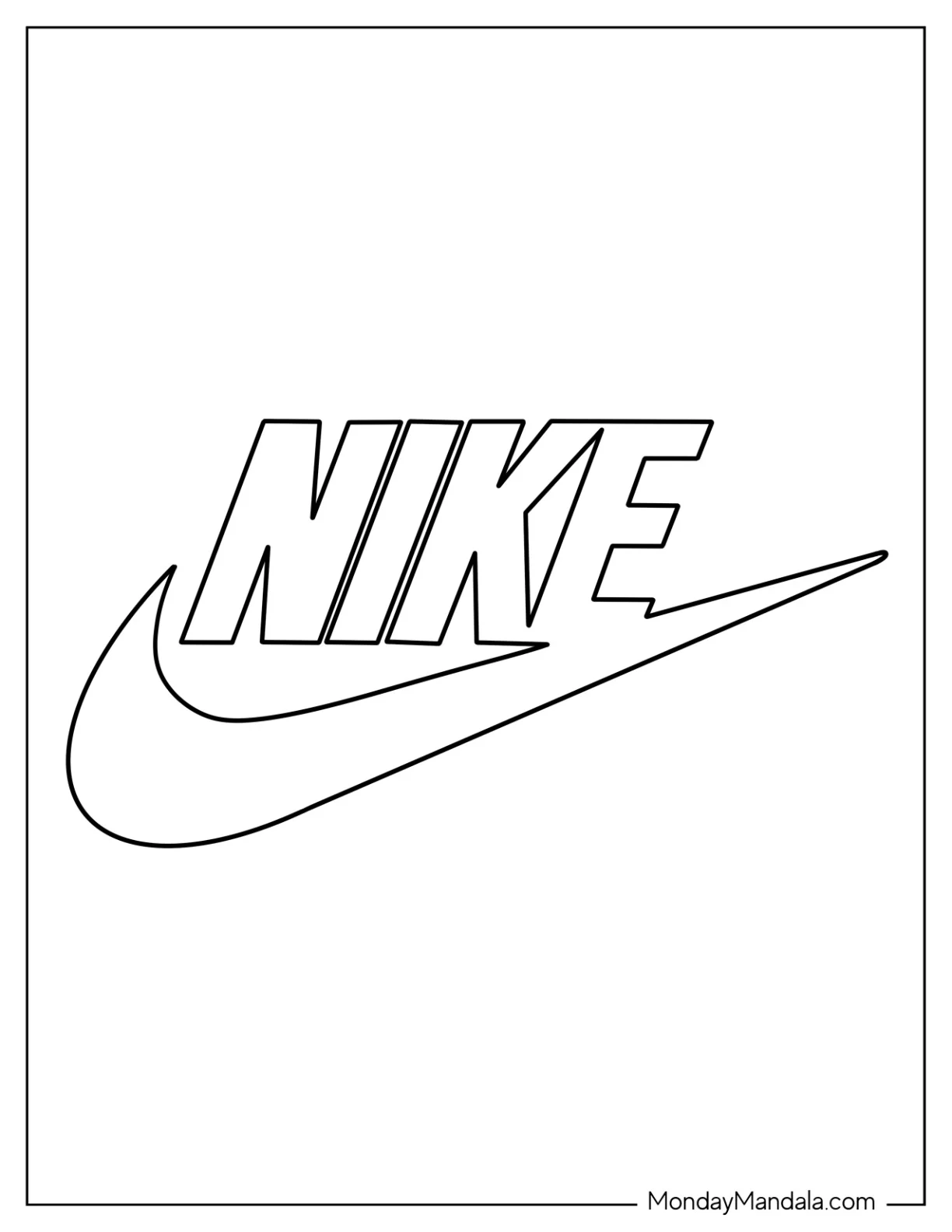 Nike Coloring Page Of Logo coloring page