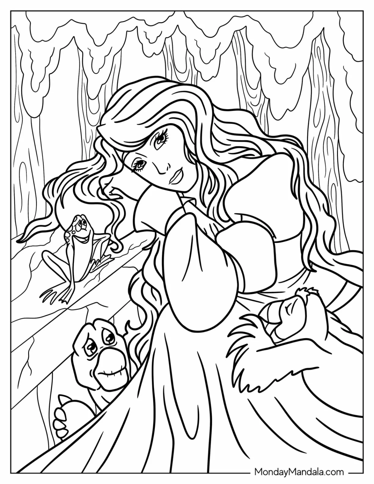 Swan Princess Coloring Page Of Odette coloring page — printable line art