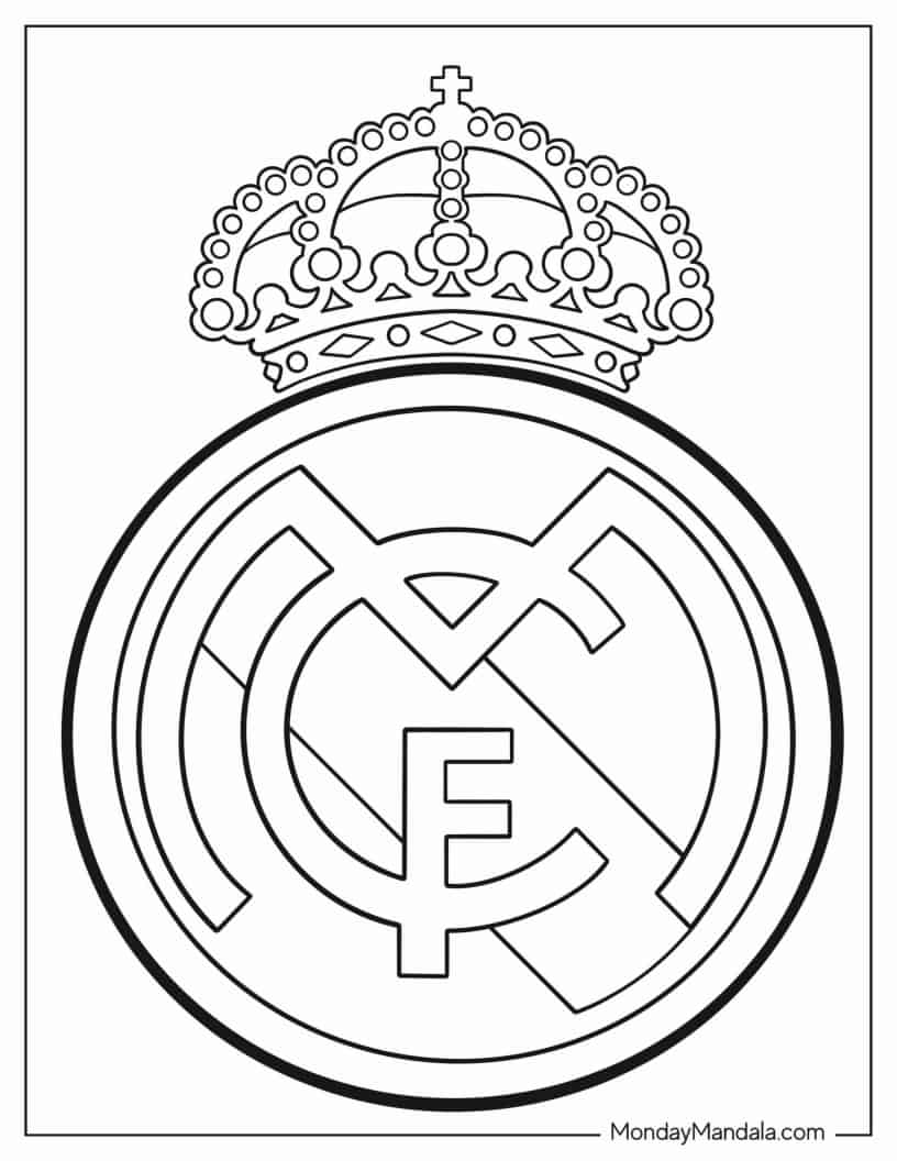 Real Madrid CF Football Club To Color coloring page