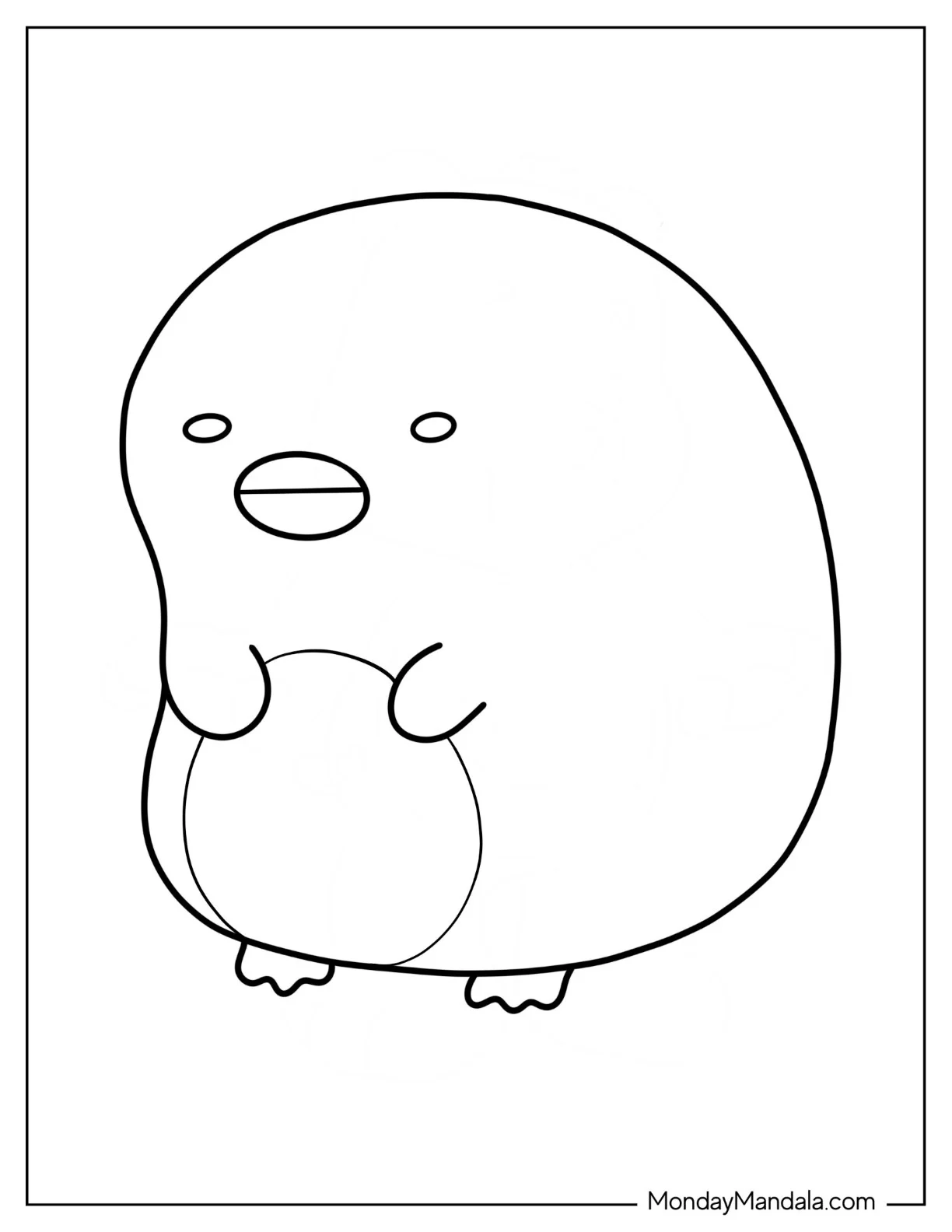 Sumikko Gurashi Coloring Page Of Penguin coloring page