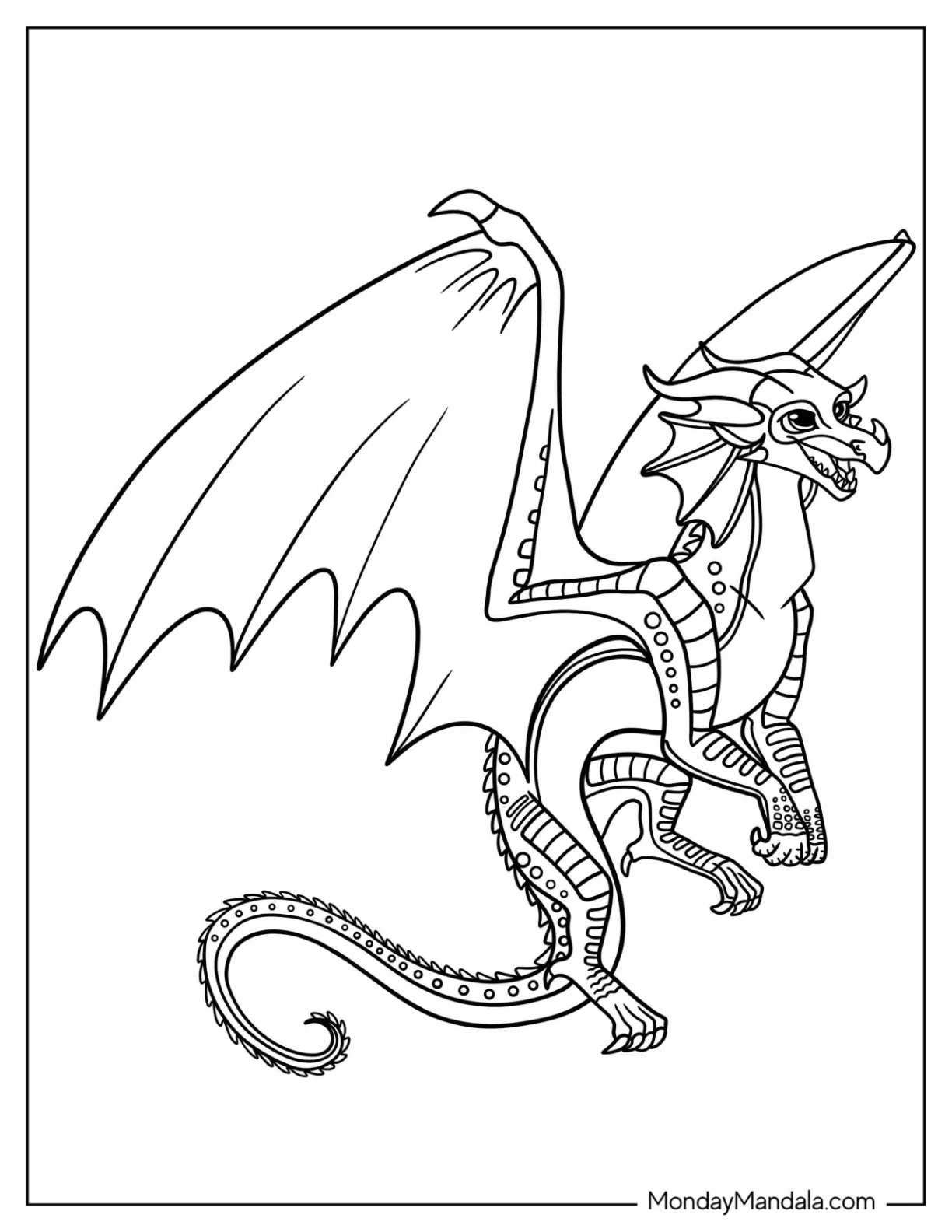 Wings Of Fire Coloring Page Of Cute Kinkajou For Kids coloring page — printable line art