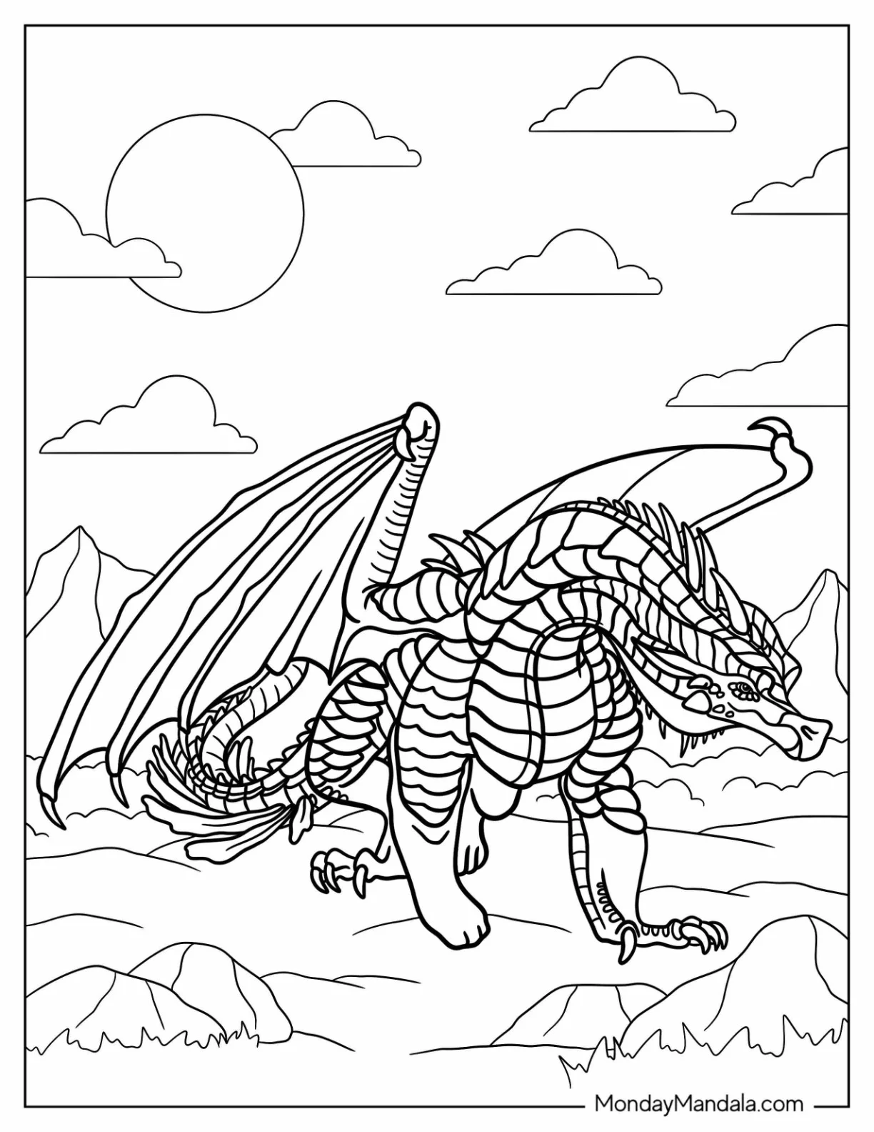 Wings Of Fire Coloring Page Of Muskeg The MudWing coloring page