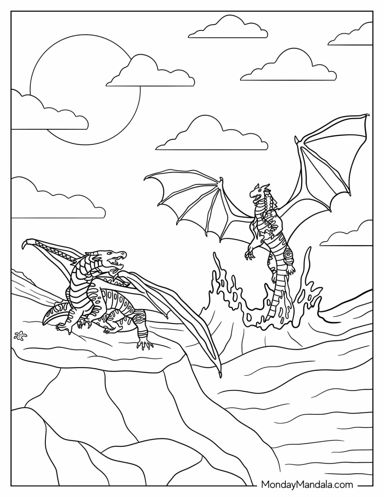 Wings Of Fire Coloring Page Of Prince Turtle Fighting With Anemone coloring page