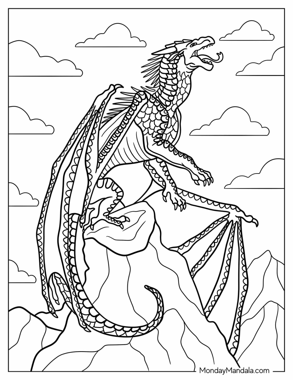 Wings Of Fire Coloring Page Of Starflight Roaring coloring page
