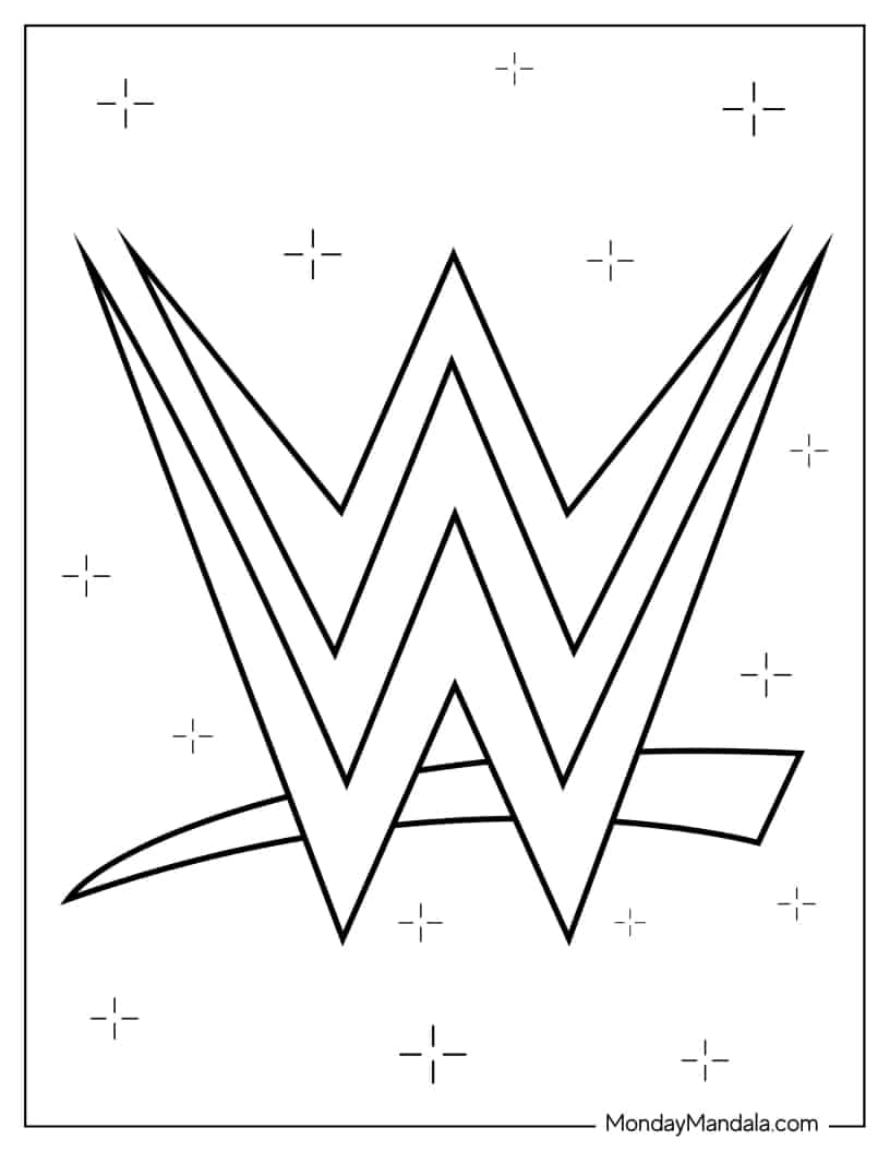 WWE Logo Coloring Page coloring page