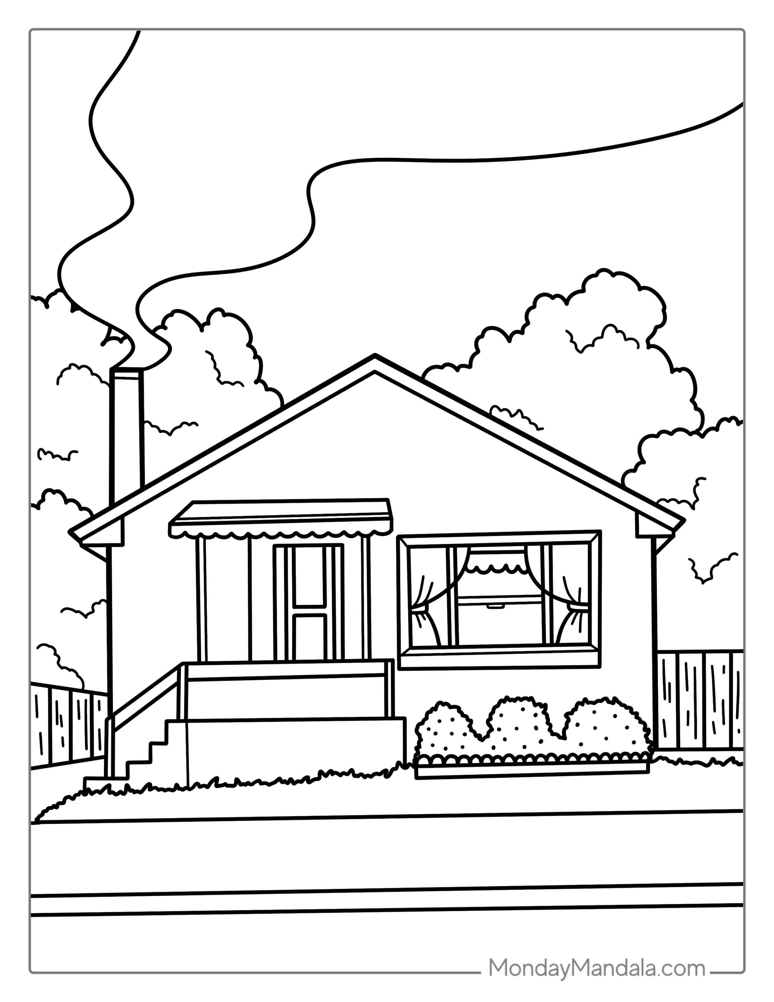 Normal House Coloring Page coloring page