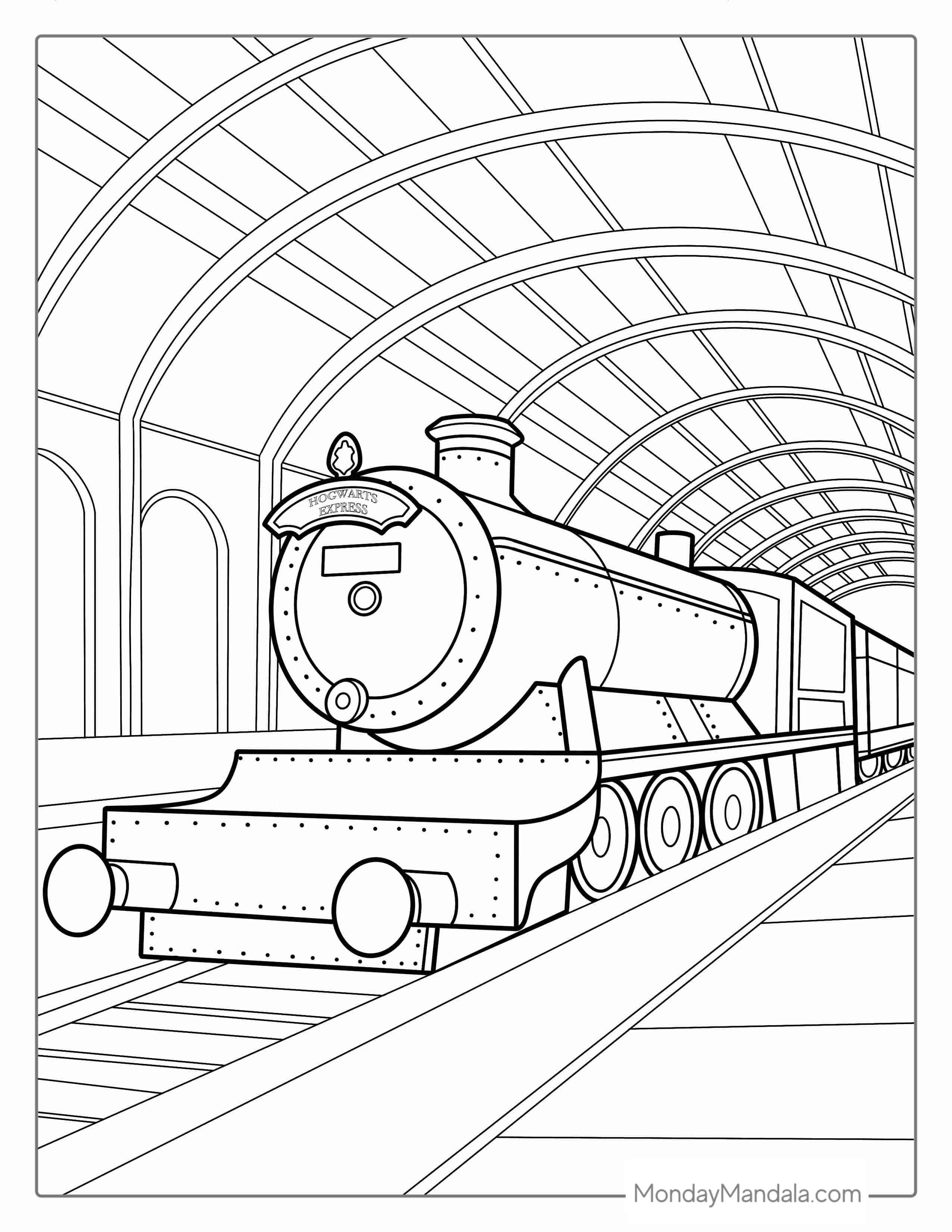 Coloring Sheet Of Hogwarts Express coloring page
