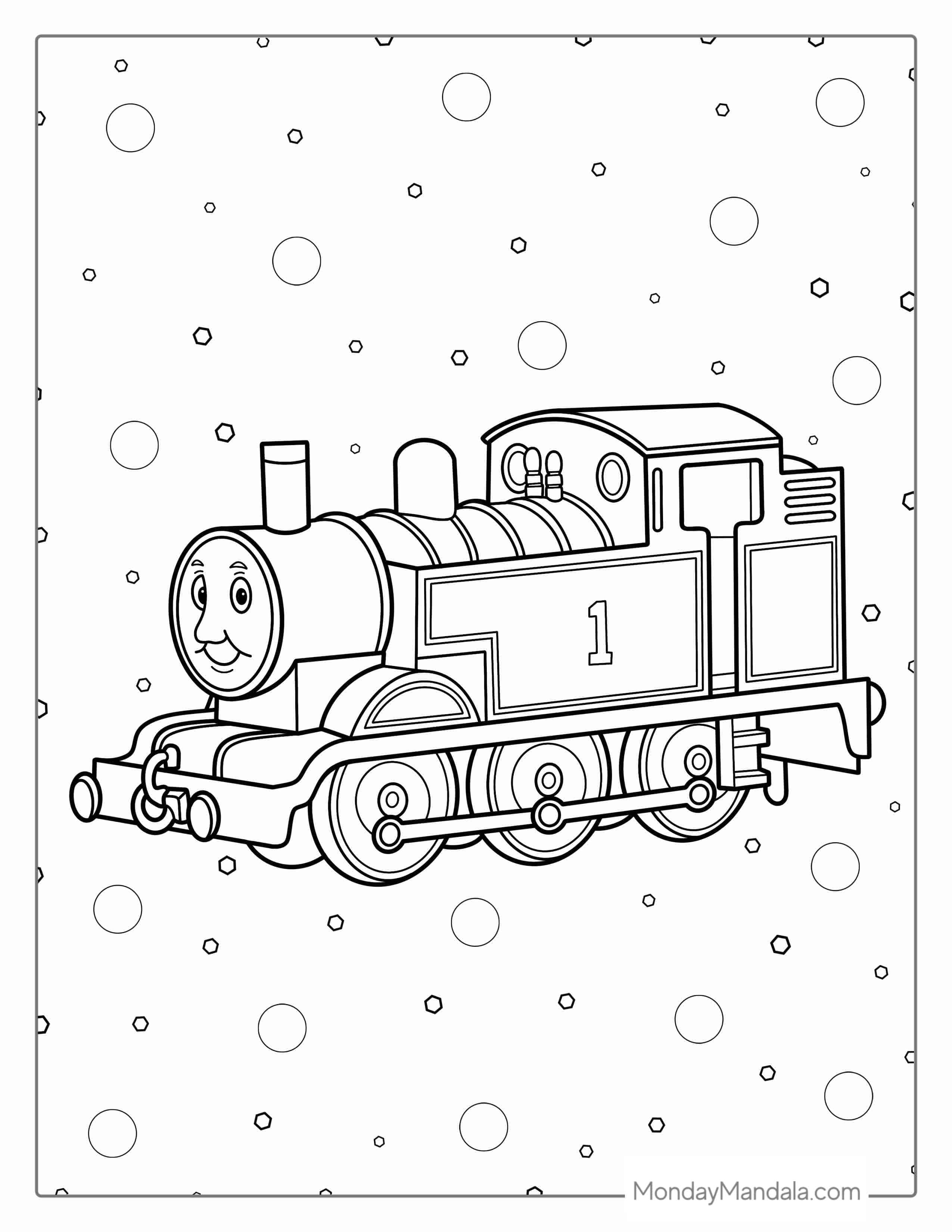 Detailed Thomas The Train To Color coloring page
